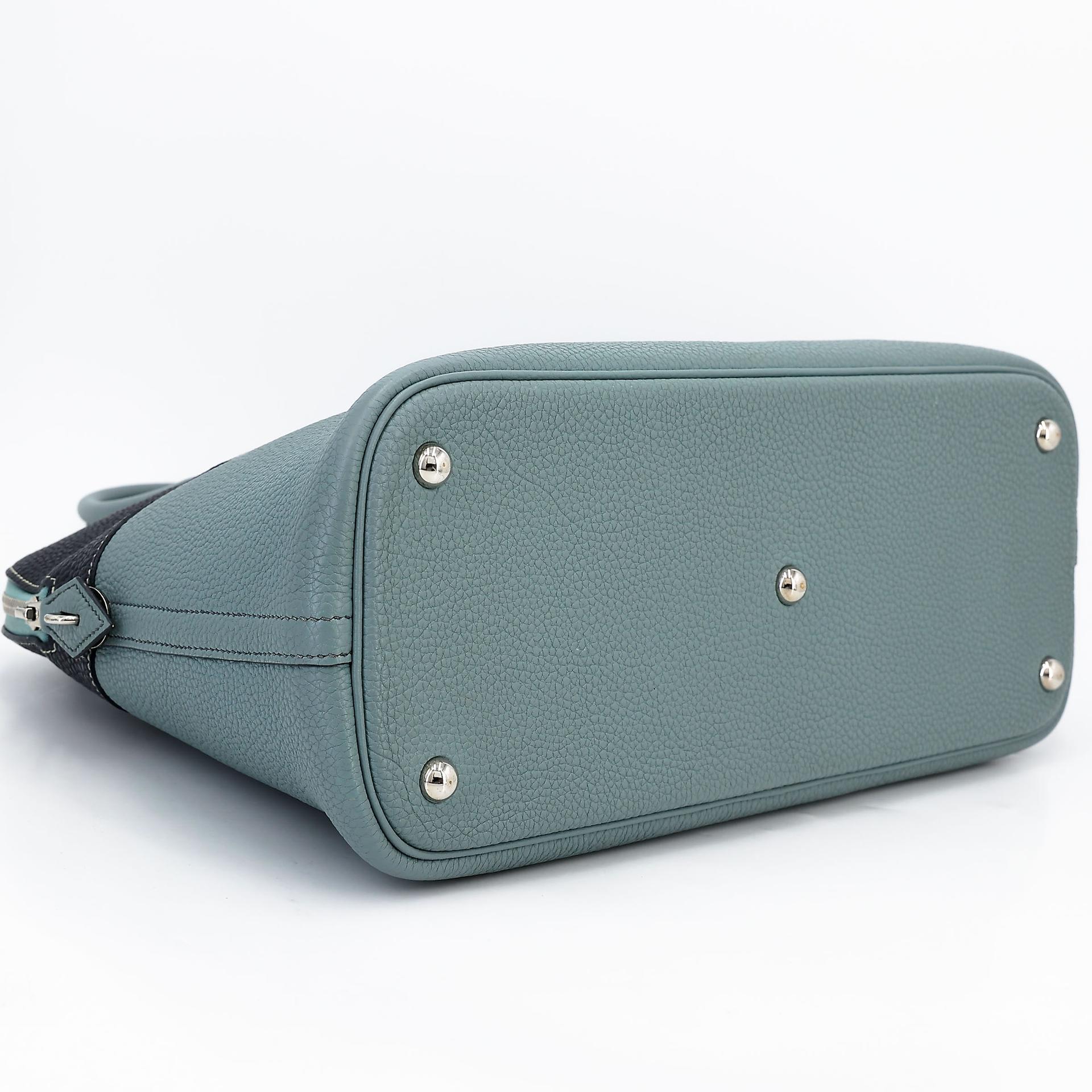 Very Good ( Rank A) HERMÈS Special Order Bolide 35 HSS Ciel (7G) Bleu Indigo (76) Clemence Palladium hardware Square N (2010) - 7