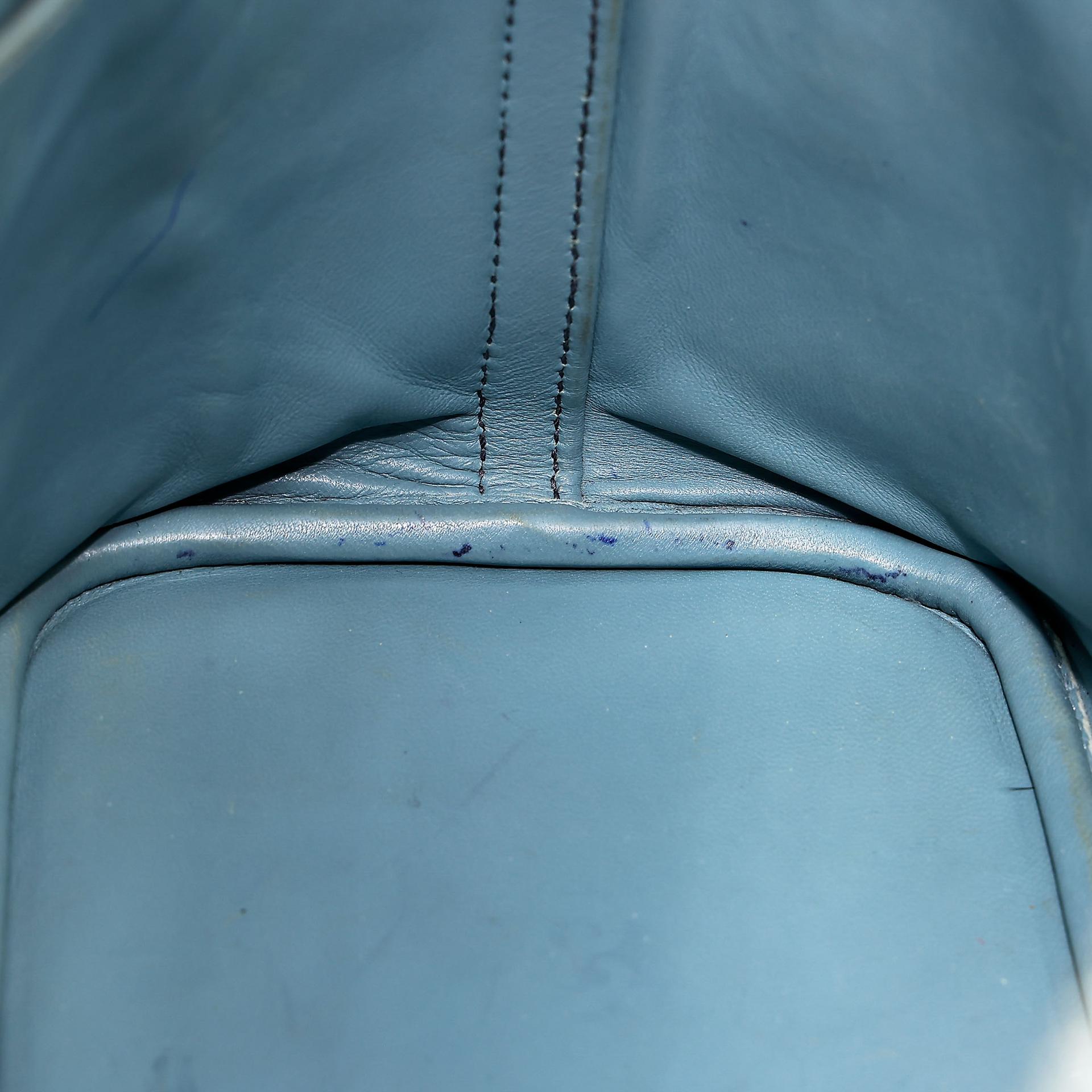 Very Good ( Rank A) HERMÈS Special Order Bolide 35 HSS Ciel (7G) Bleu Indigo (76) Clemence Palladium hardware Square N (2010) - 28