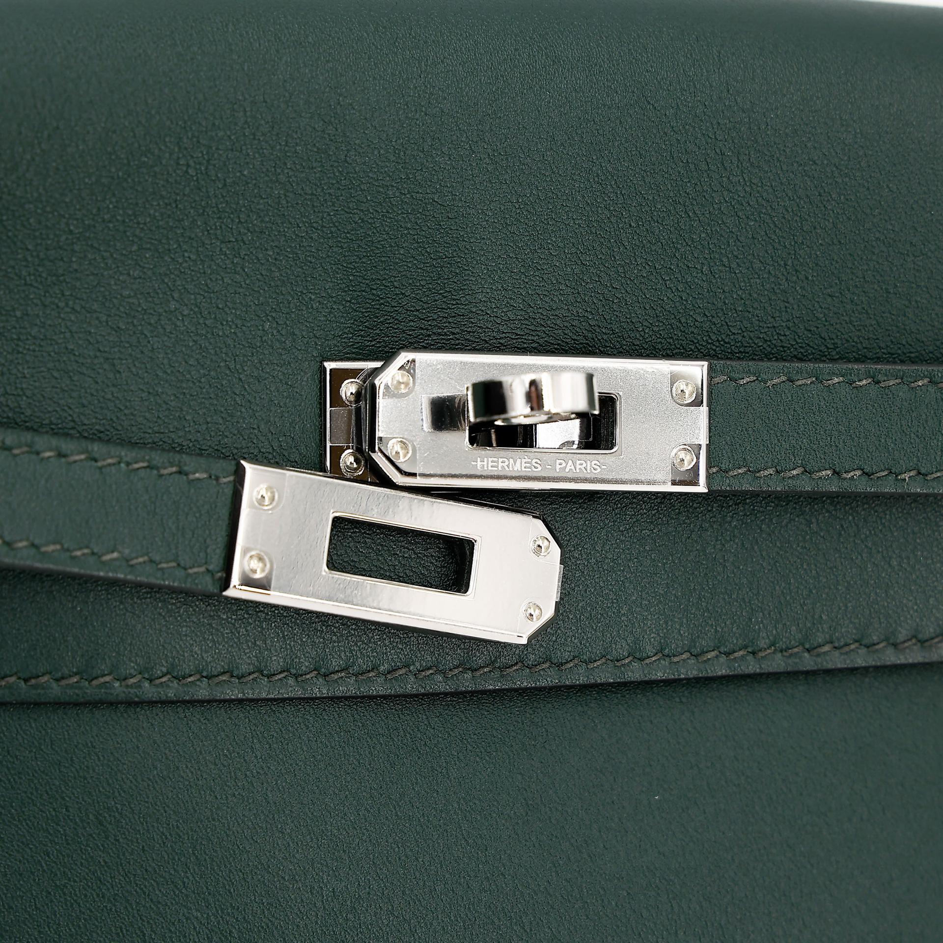 ランク A HERMÈS エルメス ケリーダンス ヴェルソ ヴェールトロピカル (02) ヴェールヴェロン (U1) ジョナサン シルバー金具 U刻印 - 10