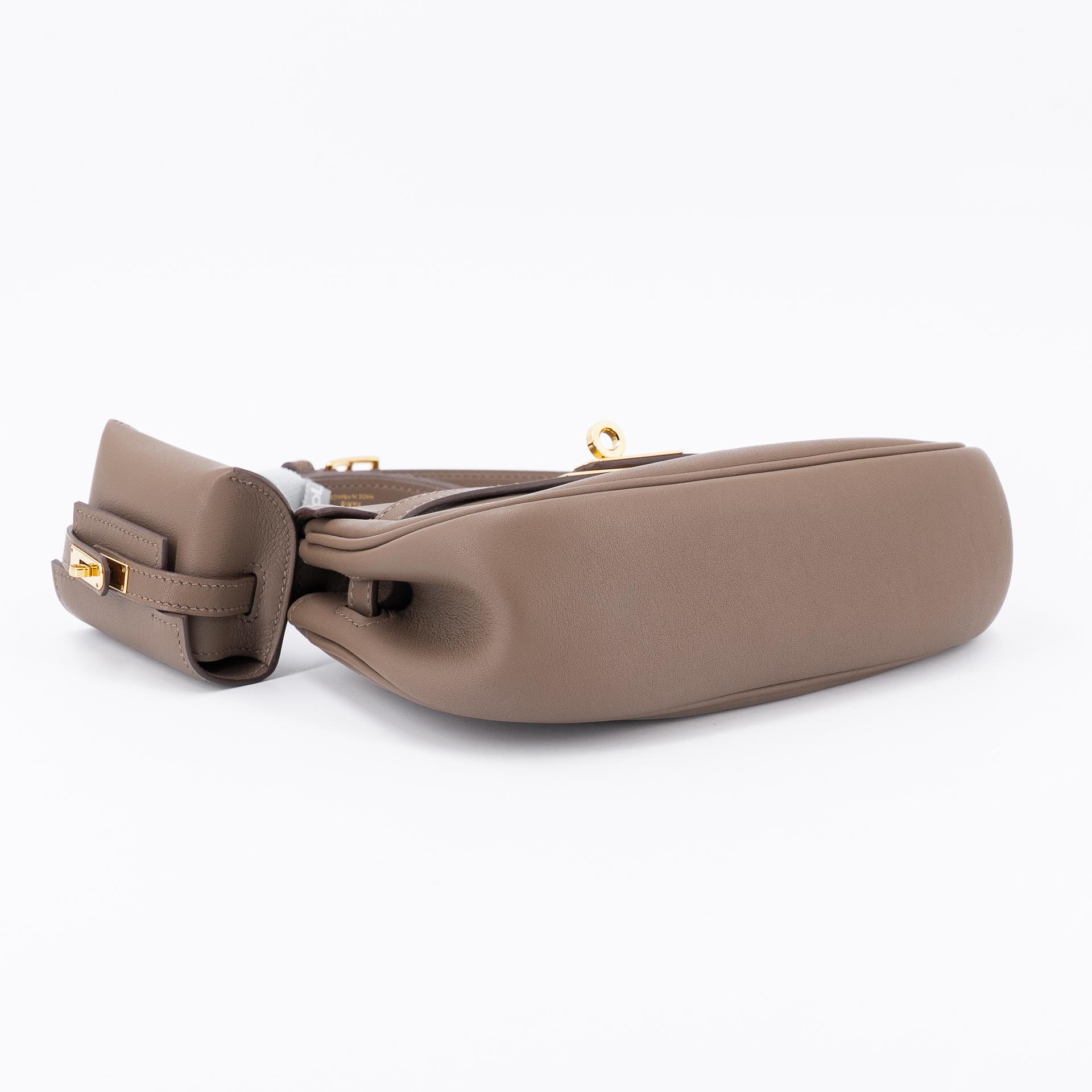Excellent ( Rank SA ) HERMÈS Kelly Moove Etoupe (18) Swift Gold hardware B (2023) - 14