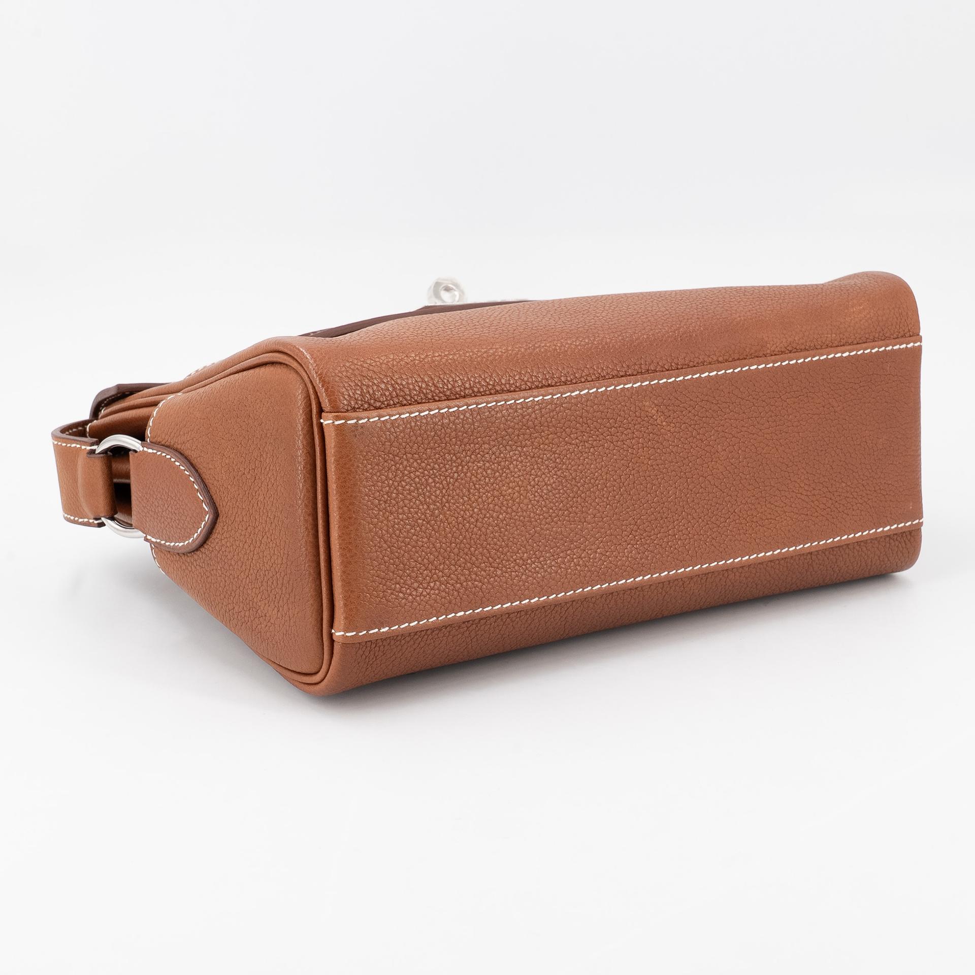 Brand New ( Rank N ) HERMÈS Kelly Messenger PM Fauve (34) Barenia Palladium hardware K (2025) - 6
