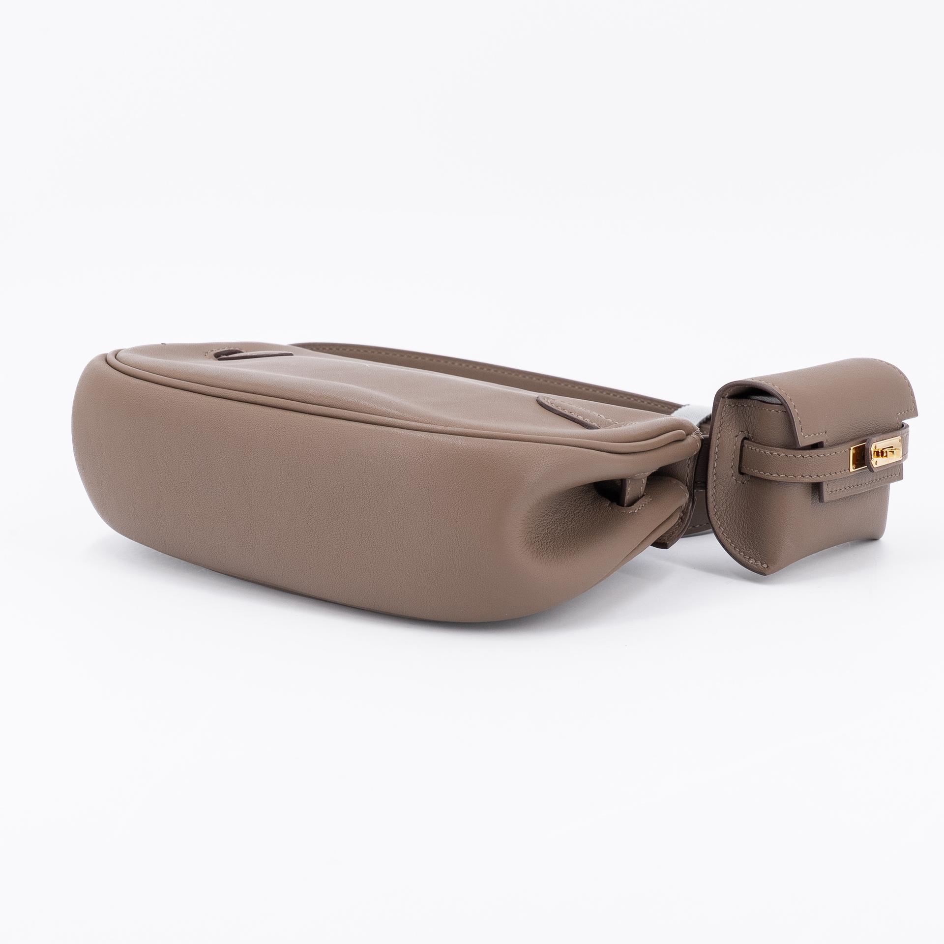 Excellent ( Rank SA ) HERMÈS Kelly Moove Etoupe (18) Swift Gold hardware B (2023) - 16