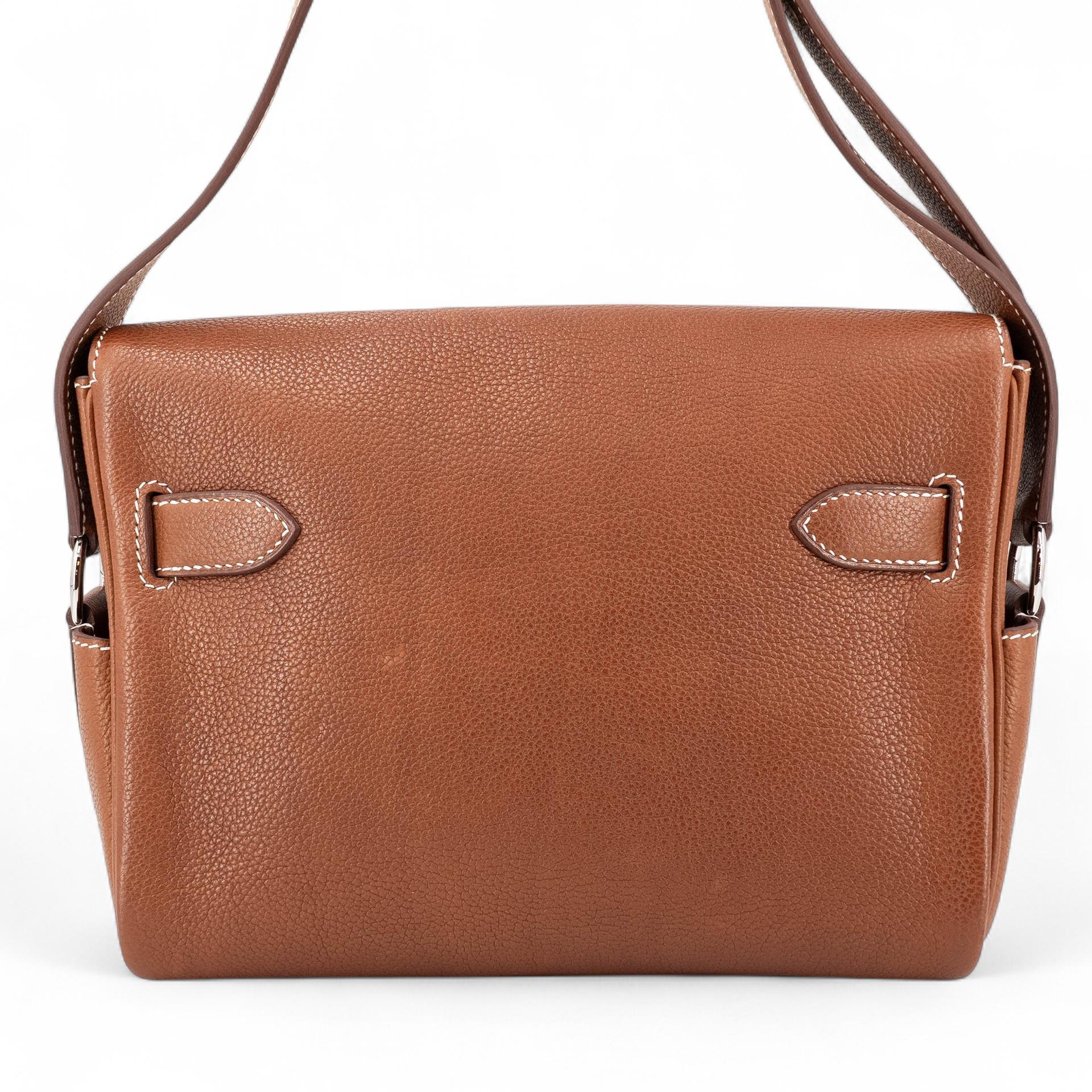 Brand New ( Rank N ) HERMÈS Kelly Messenger PM Fauve (34) Barenia Palladium hardware K (2025) - 2