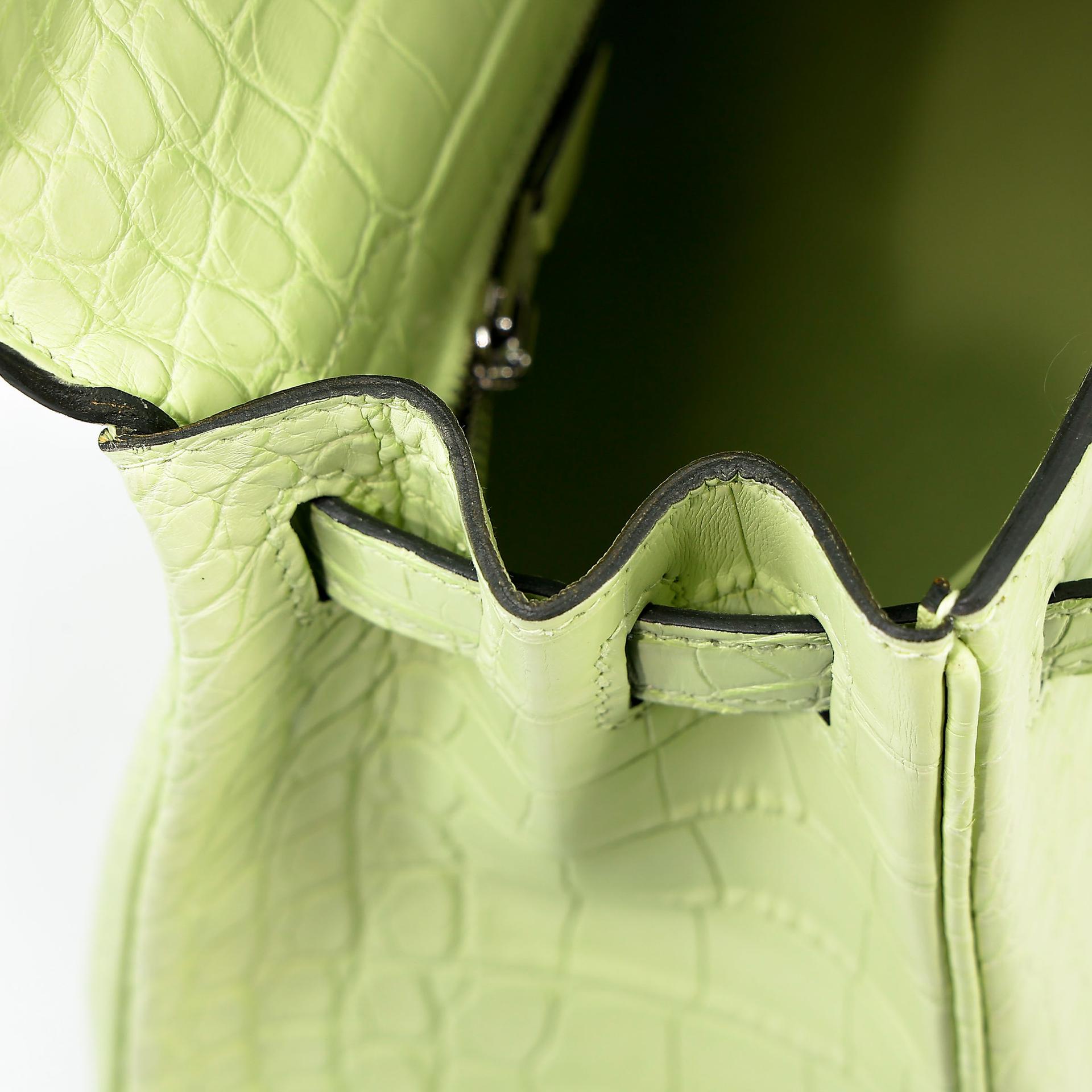 Unused ( Rank NS ) HERMÈS Kelly 25 Jaune Bourgeon (R9) Matte Alligator Palladium hardware B (2023) - 18
