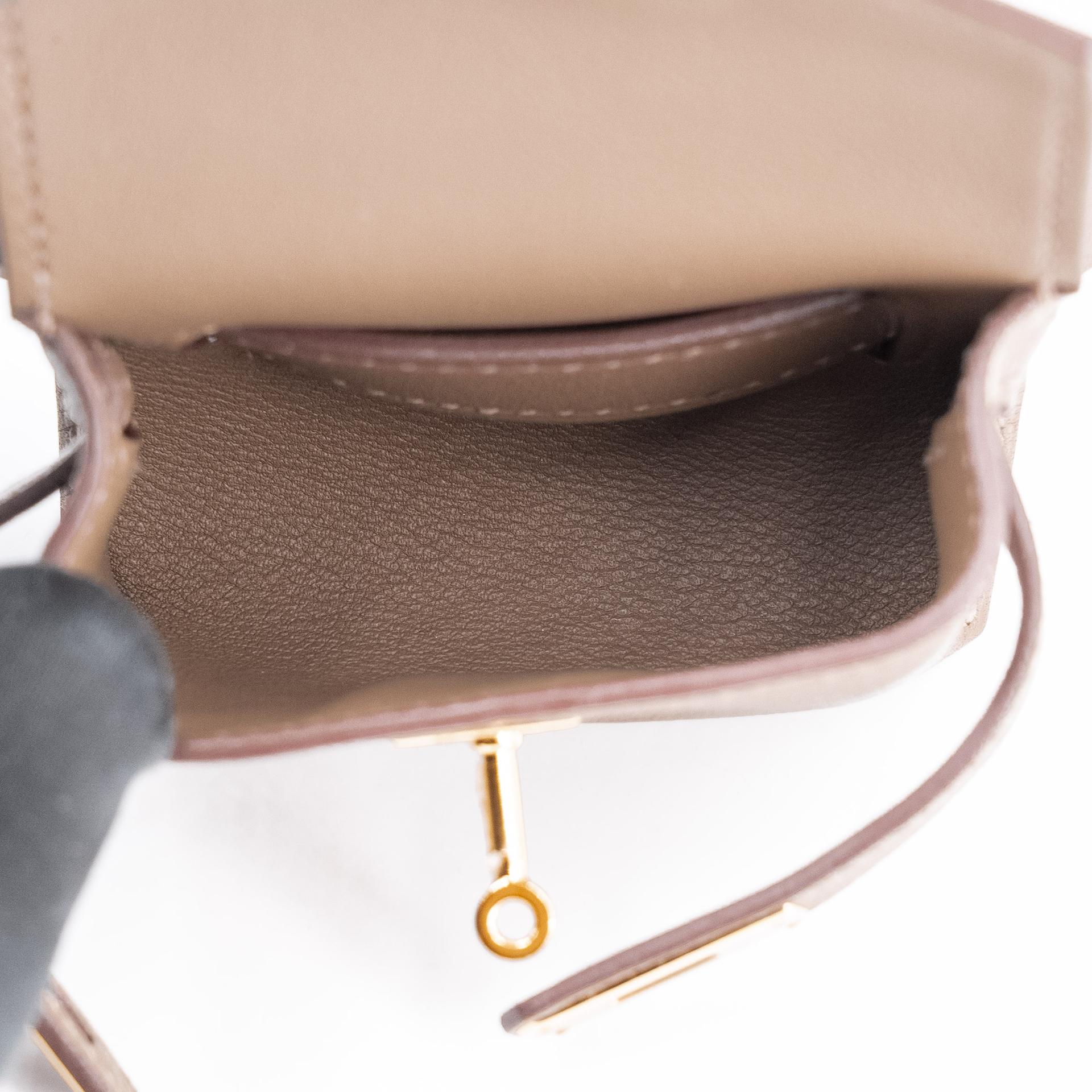Excellent ( Rank SA ) HERMÈS Kelly Moove Etoupe (18) Swift Gold hardware B (2023) - 13