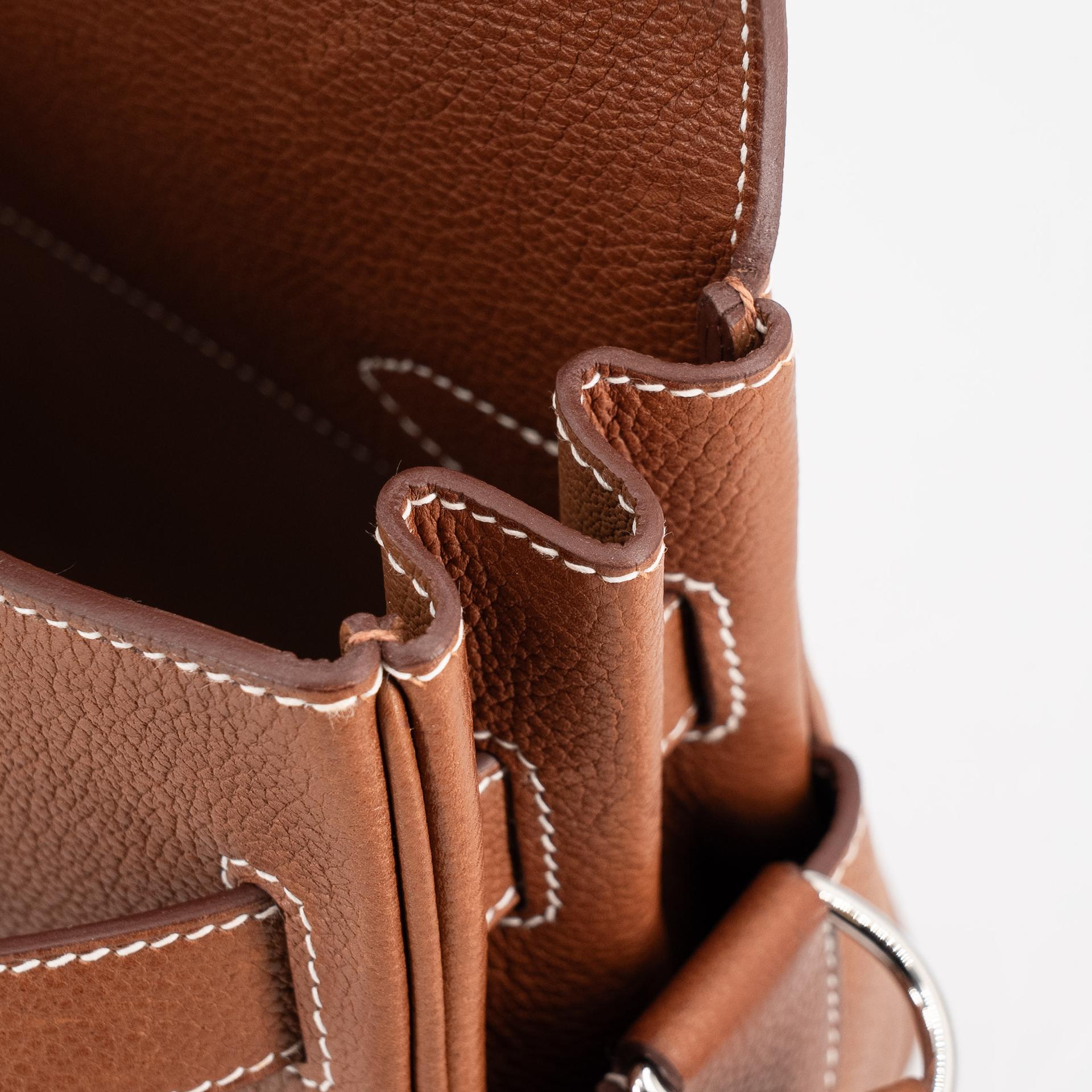 Brand New ( Rank N ) HERMÈS Kelly Messenger PM Fauve (34) Barenia Palladium hardware K (2025) - 12