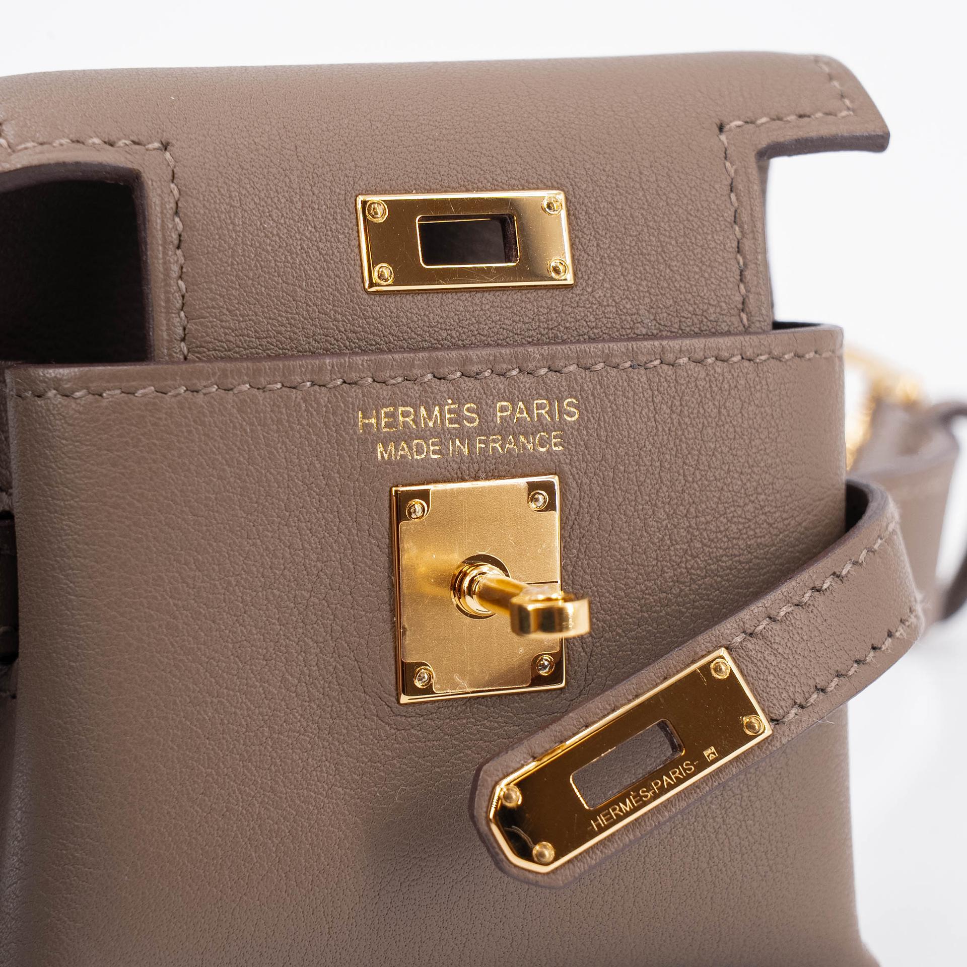 Excellent ( Rank SA ) HERMÈS Kelly Moove Etoupe (18) Swift Gold hardware B (2023) - 8