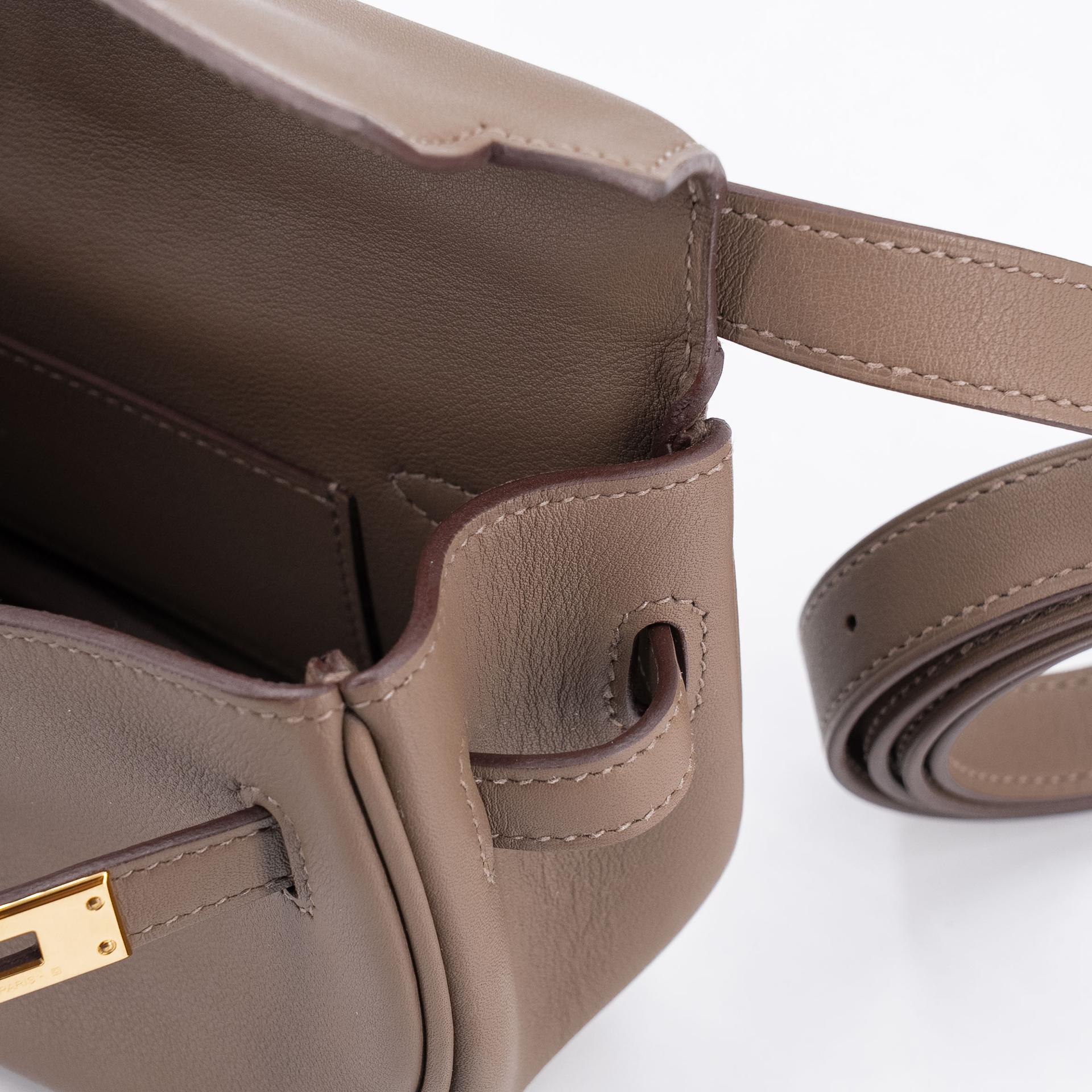 Excellent ( Rank SA ) HERMÈS Kelly Moove Etoupe (18) Swift Gold hardware B (2023) - 22