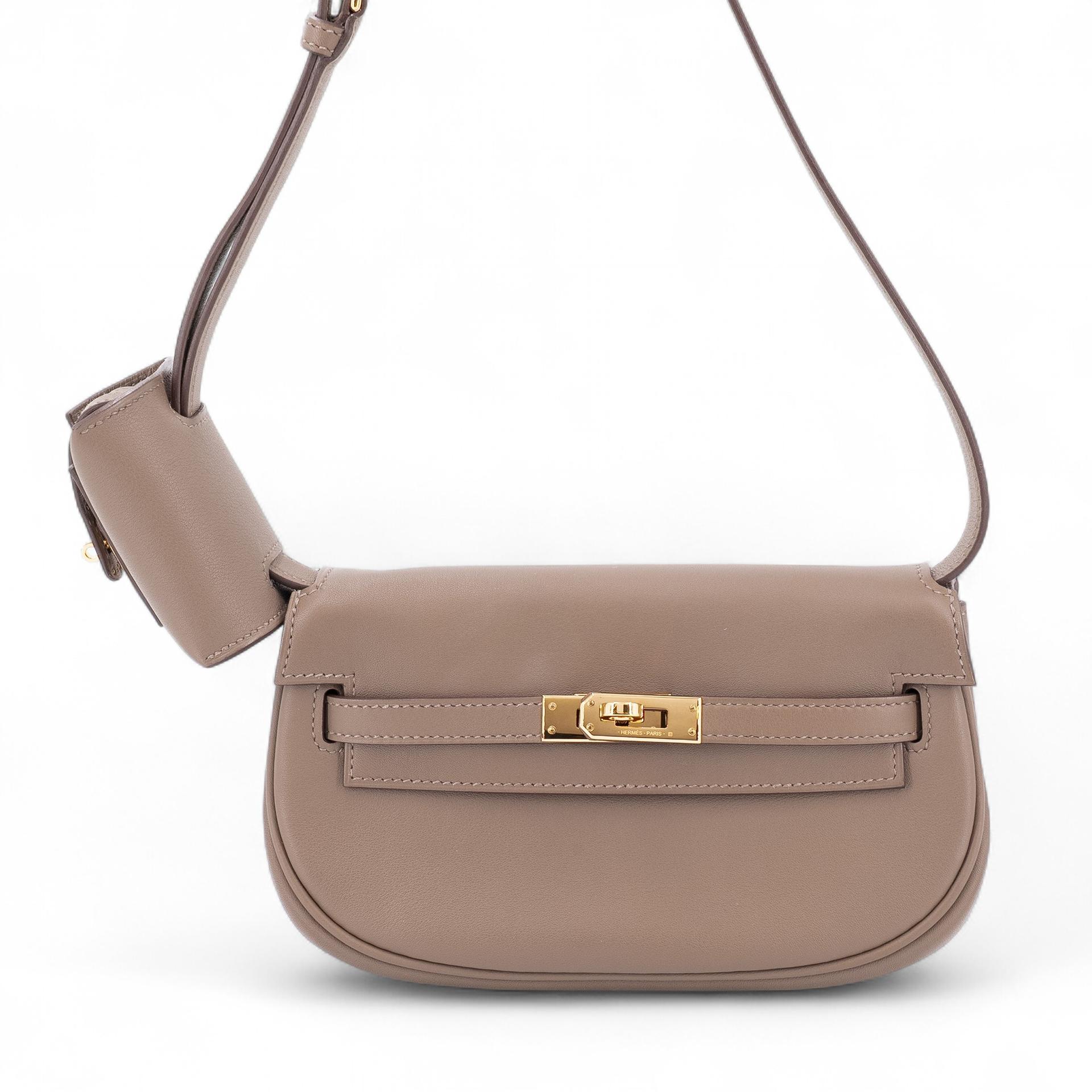 Excellent ( Rank SA ) HERMÈS Kelly Moove Etoupe (18) Swift Gold hardware B (2023) - 1