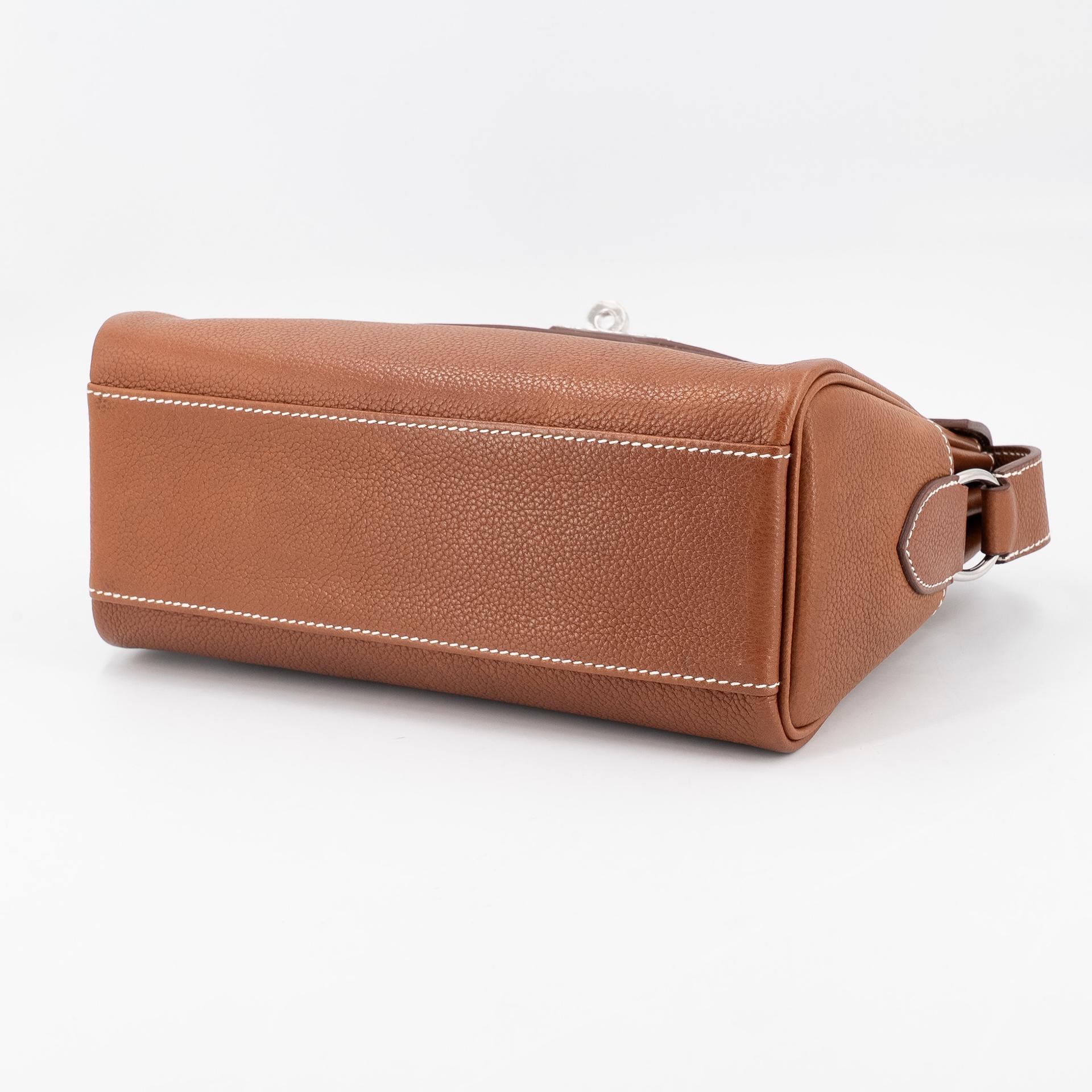 Brand New ( Rank N ) HERMÈS Kelly Messenger PM Fauve (34) Barenia Palladium hardware K (2025) - 7