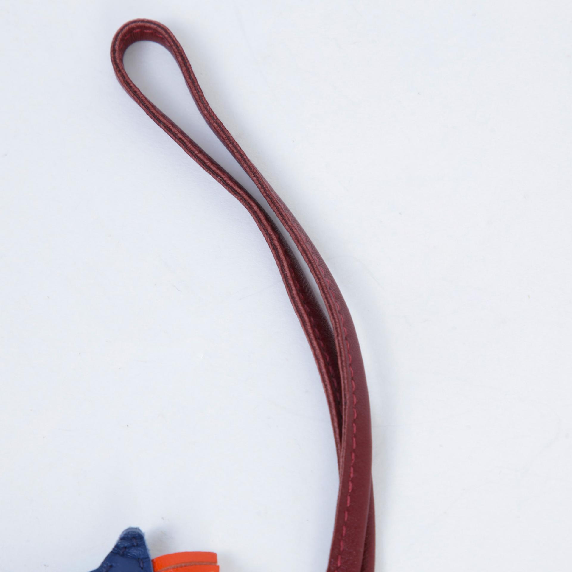 A美品 HERMÈS 愛馬仕 Rodeo MM 小馬 藍色 橙色 Agneau阿格諾 - 4
