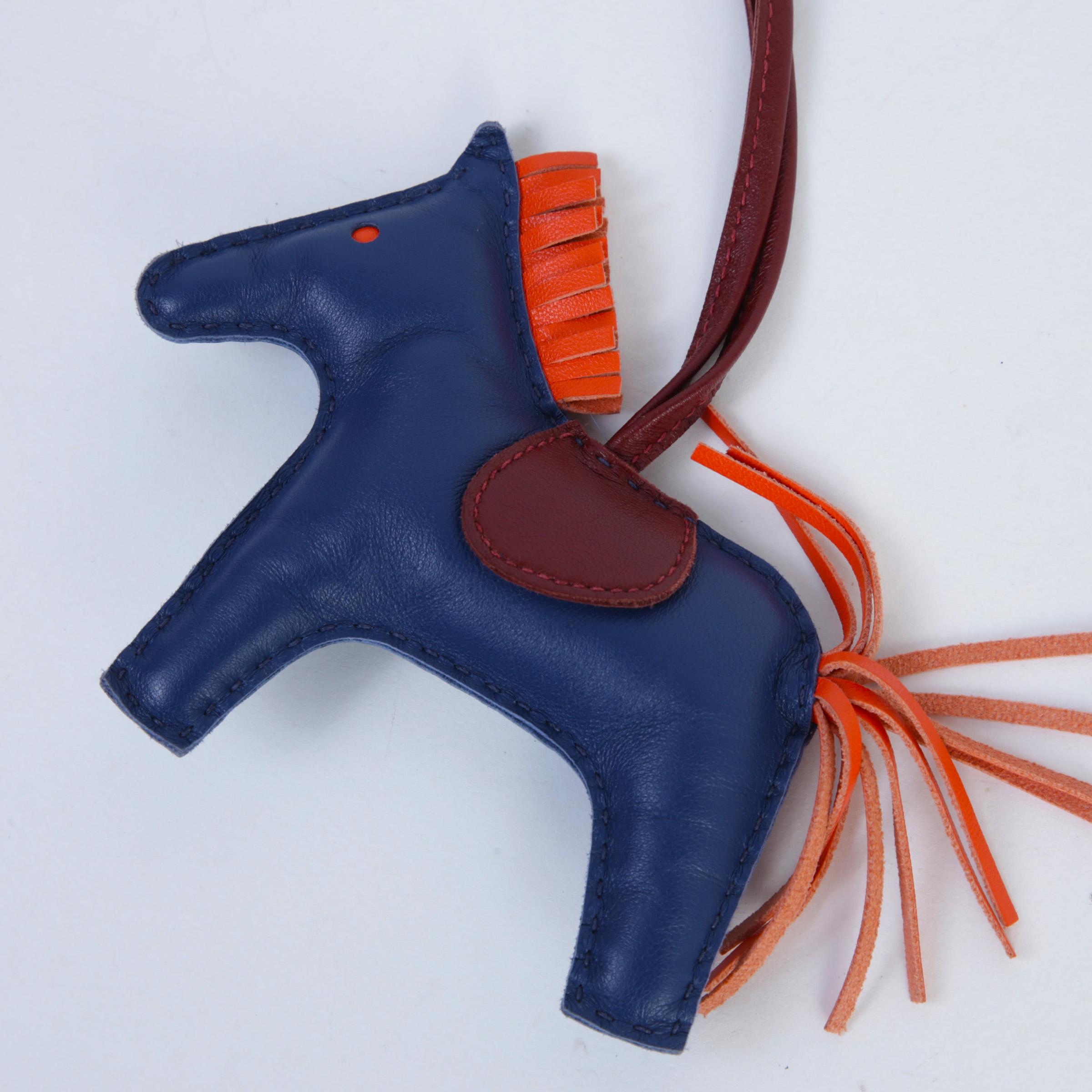 ランク A HERMÈS エルメス ロデオMM ブルー オレンジ アニョーミロ - 3
