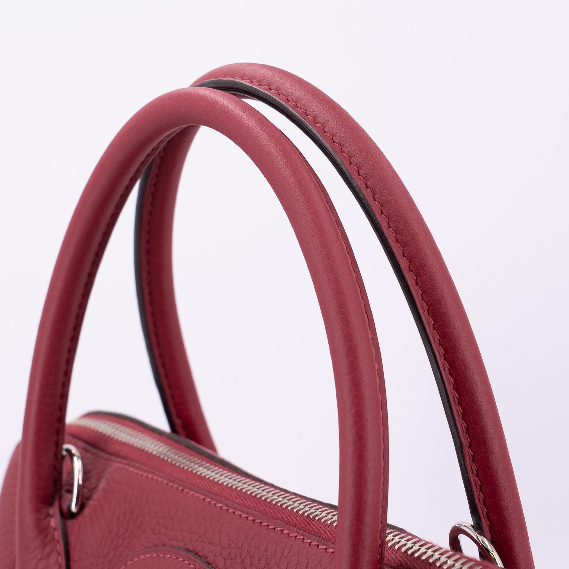 ランク A HERMÈS エルメス ボリード31 ルージュグレナ (K1) トリヨン シルバー金具 X刻印 - 5