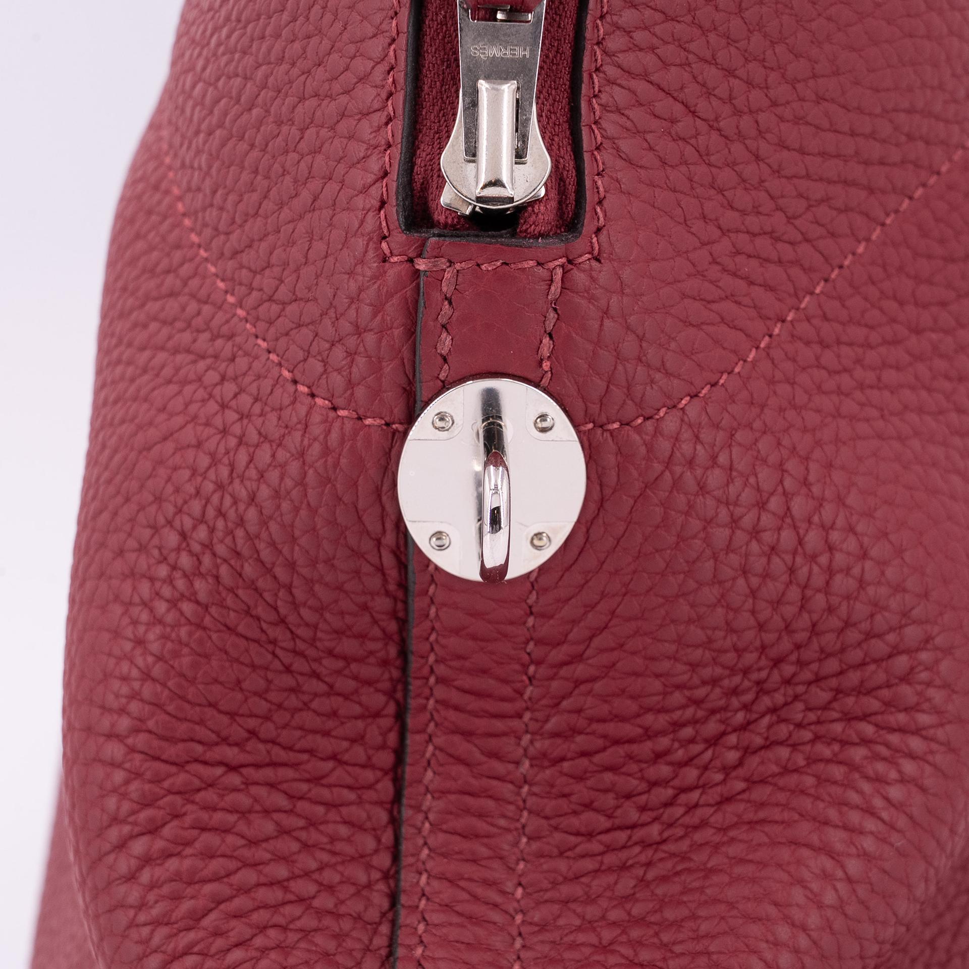 ランク A HERMÈS エルメス ボリード31 ルージュグレナ (K1) トリヨン シルバー金具 X刻印 - 16