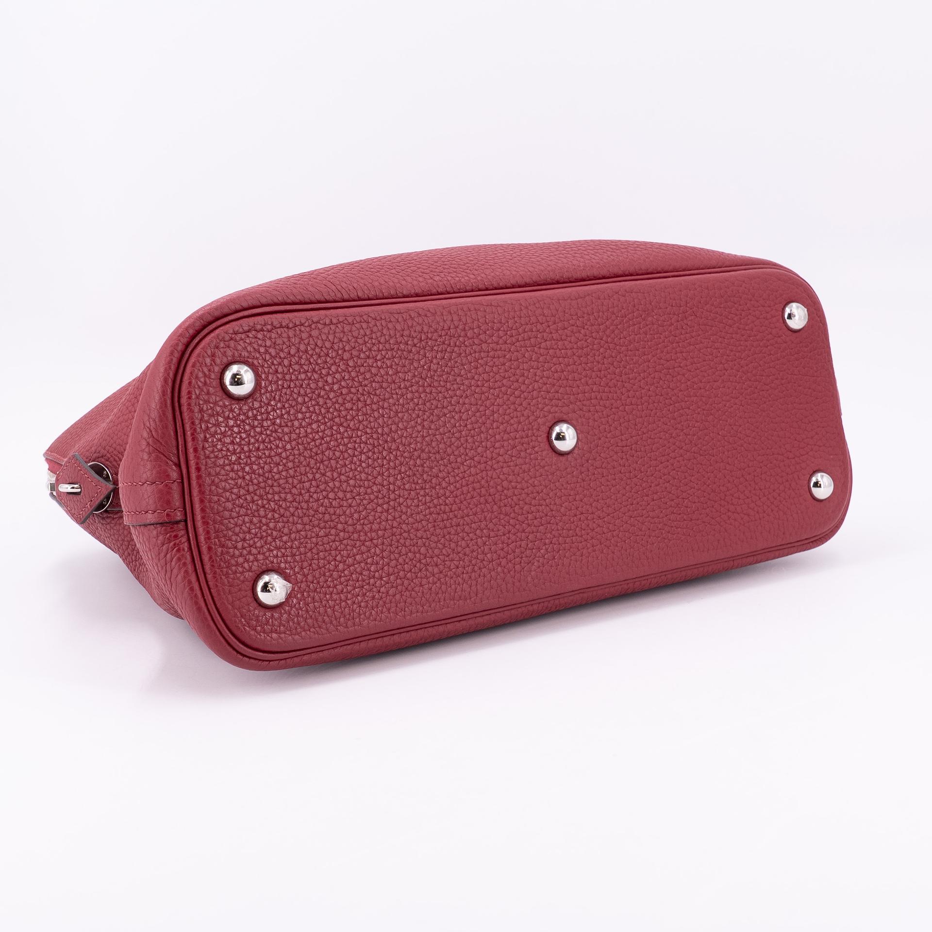 ランク A HERMÈS エルメス ボリード31 ルージュグレナ (K1) トリヨン シルバー金具 X刻印 - 6
