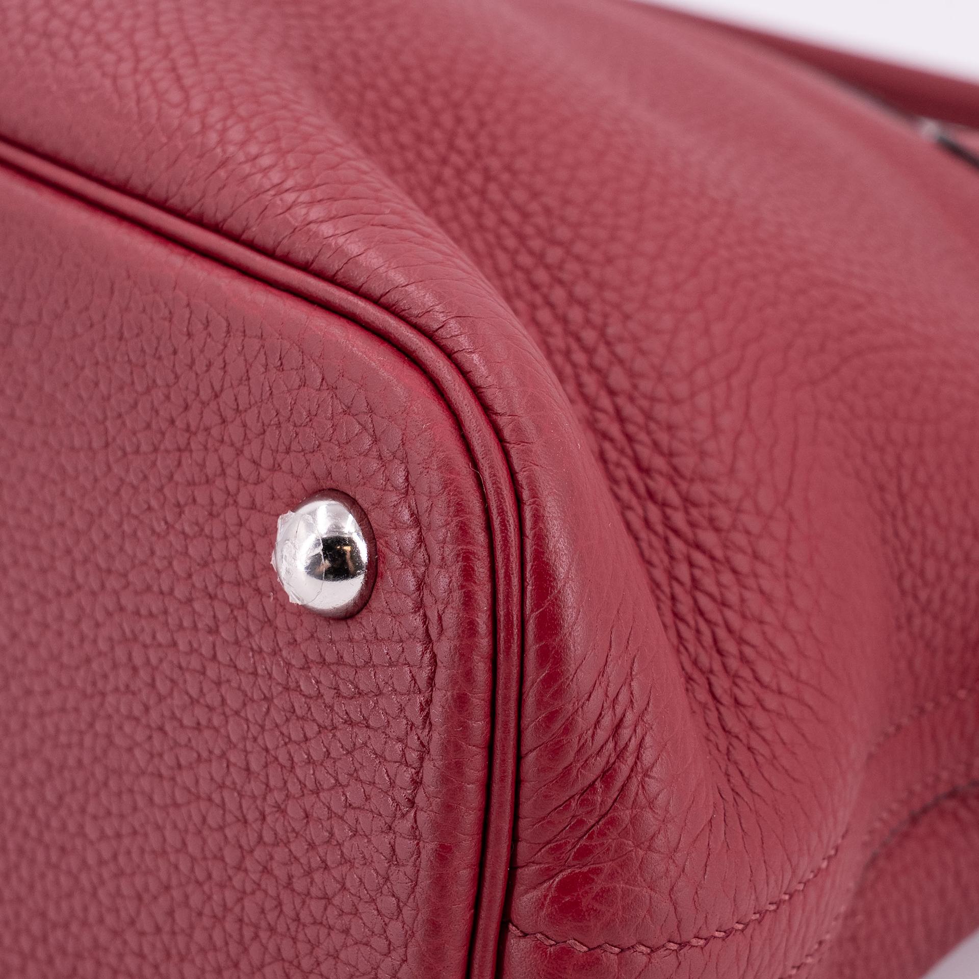 ランク A HERMÈS エルメス ボリード31 ルージュグレナ (K1) トリヨン シルバー金具 X刻印 - 14
