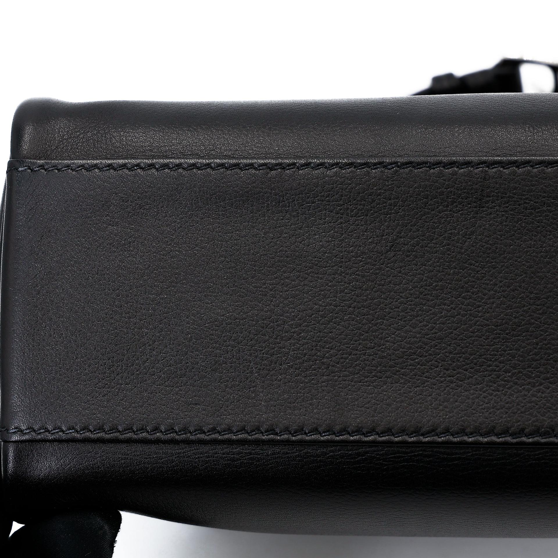 Very Good ( Rank A) HERMÈS Kelly Messenger PM Noir (89) Volupto calfskin Palladium hardware K (2025) - 14