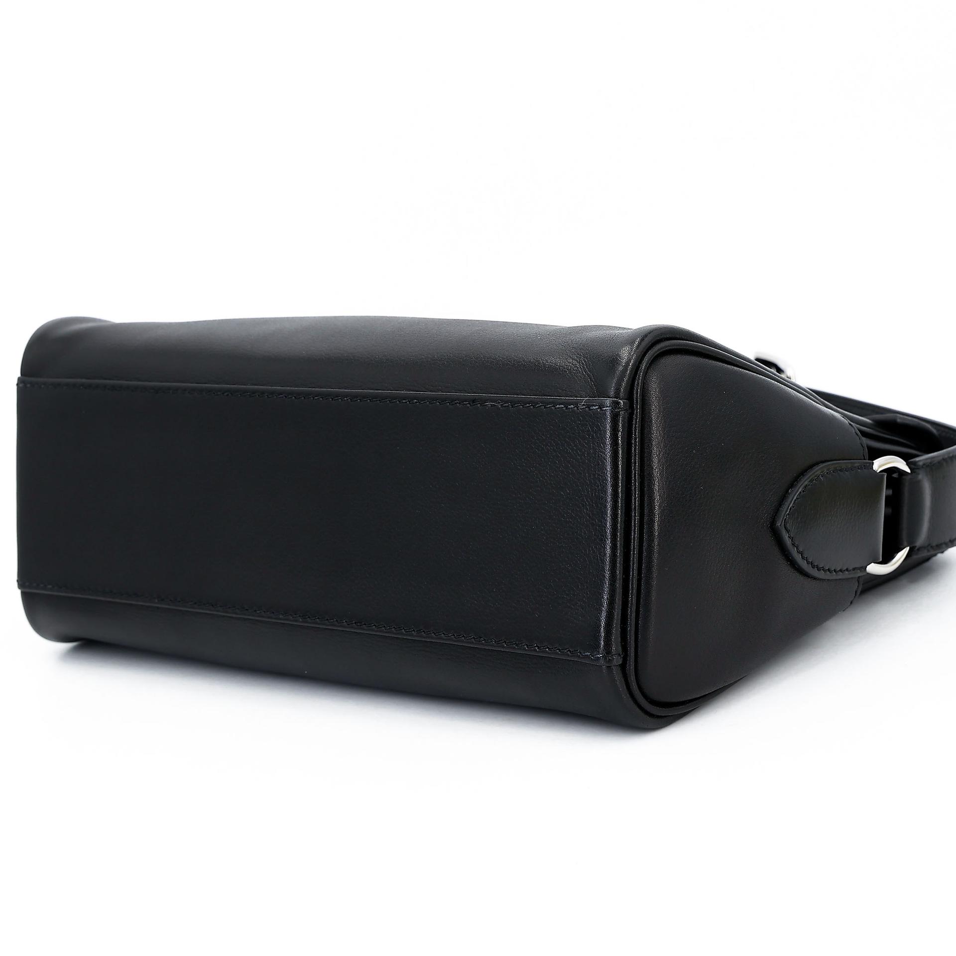 Very Good ( Rank A) HERMÈS Kelly Messenger PM Noir (89) Volupto calfskin Palladium hardware K (2025) - 10