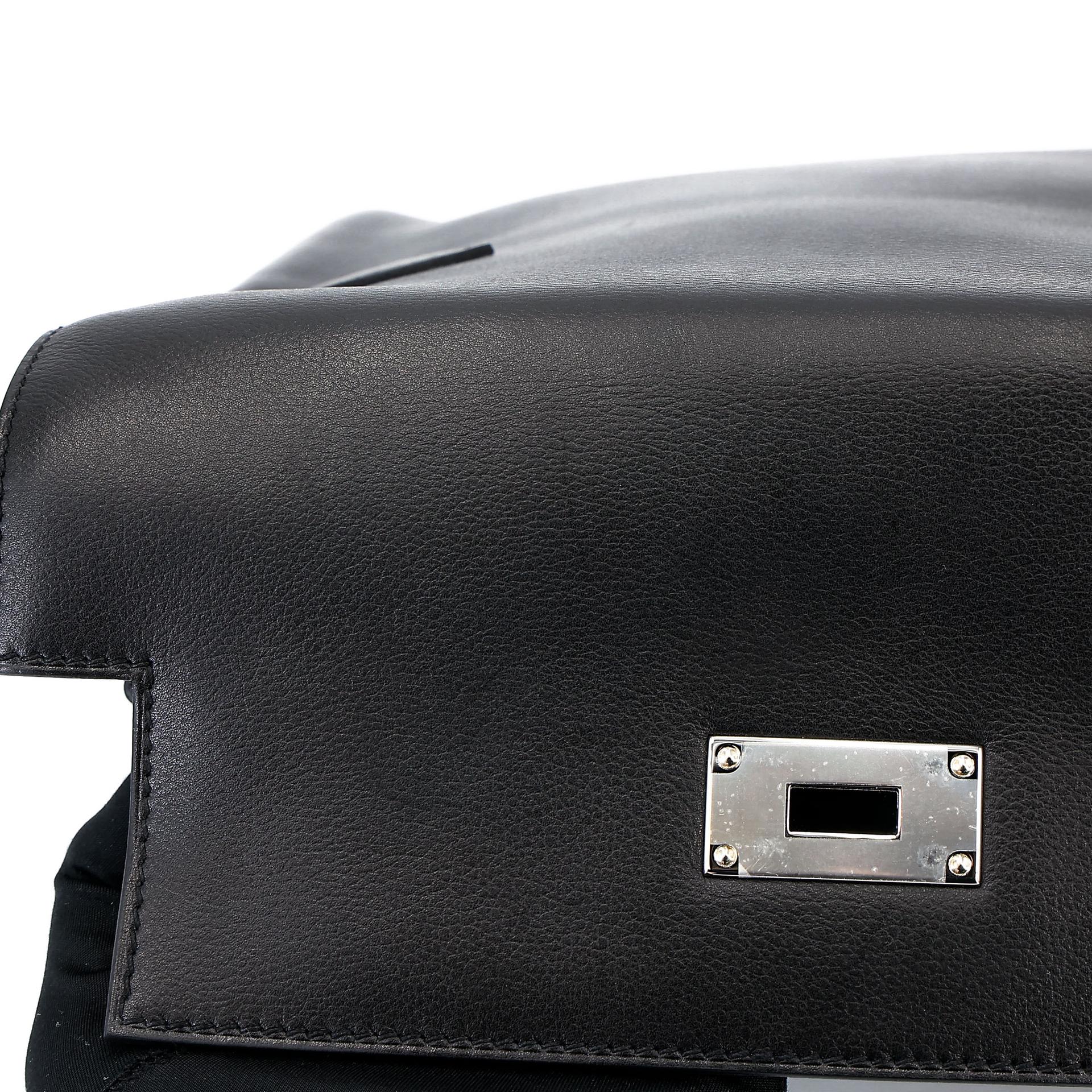 Very Good ( Rank A) HERMÈS Kelly Messenger PM Noir (89) Volupto calfskin Palladium hardware K (2025) - 18