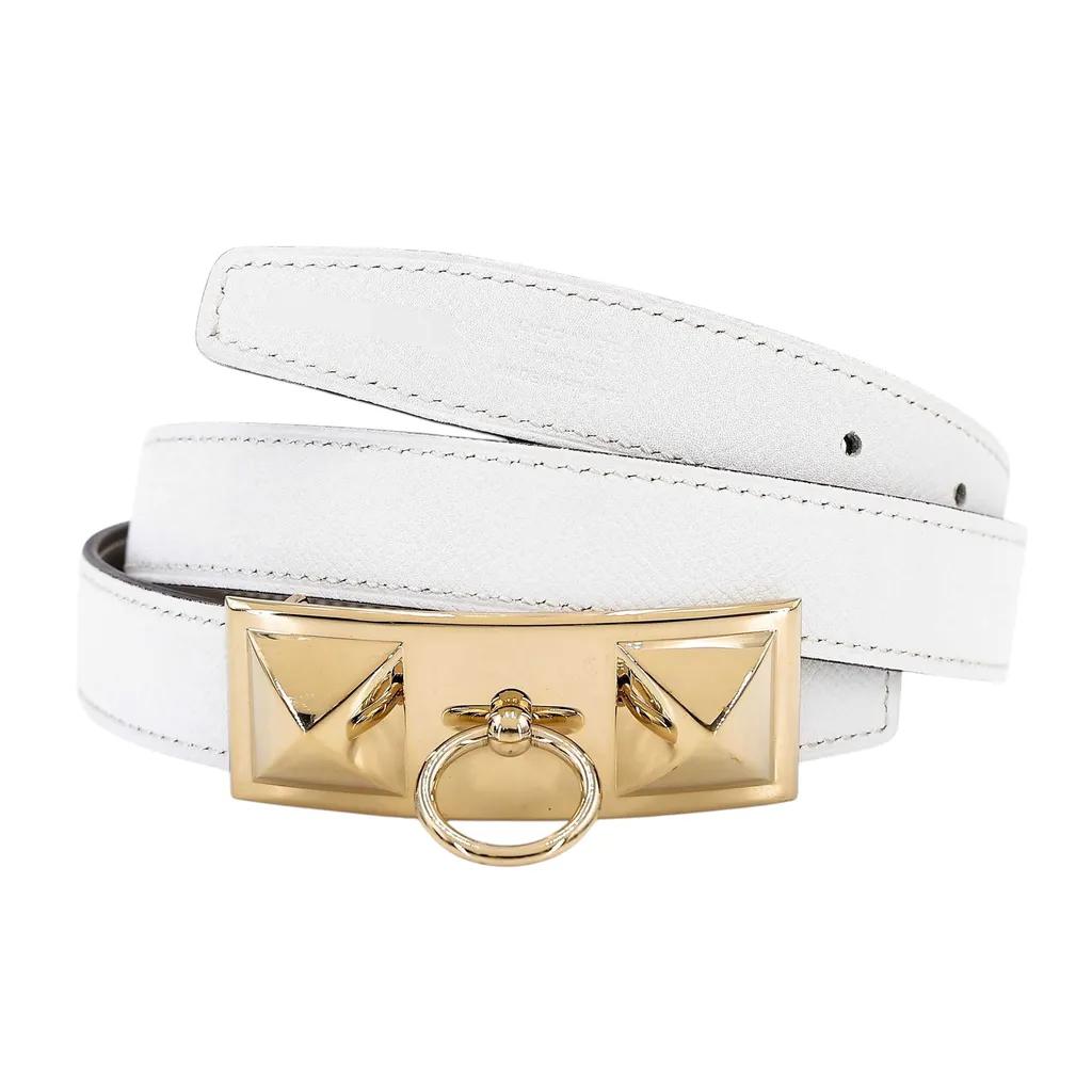 Collier de Chien Belt 80cm White (01) Etoupe (18)