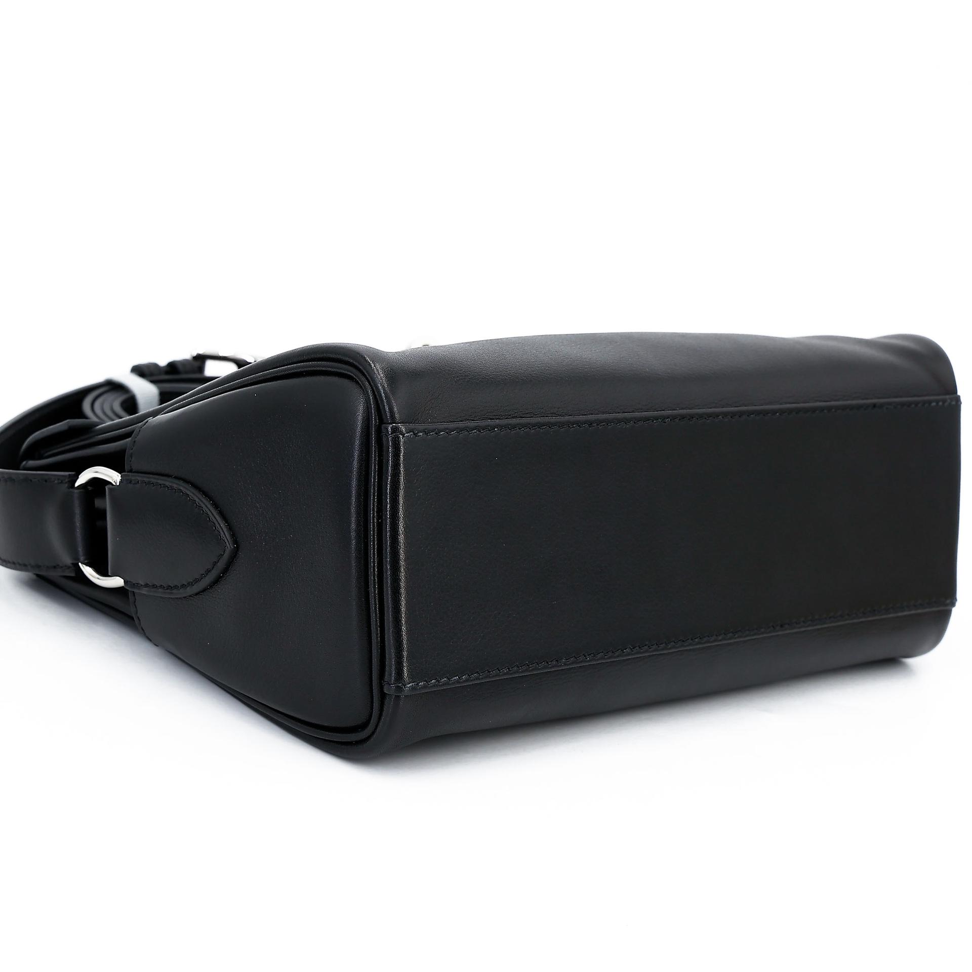 Very Good ( Rank A) HERMÈS Kelly Messenger PM Noir (89) Volupto calfskin Palladium hardware K (2025) - 11