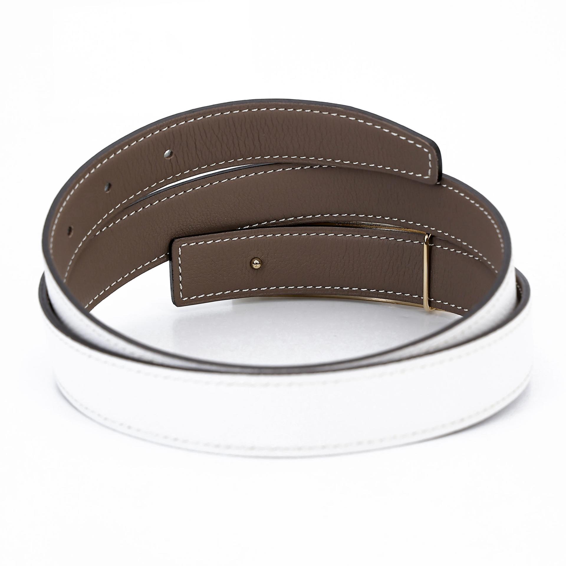 Collier de Chien Belt 80cm White (01) Etoupe (18)
