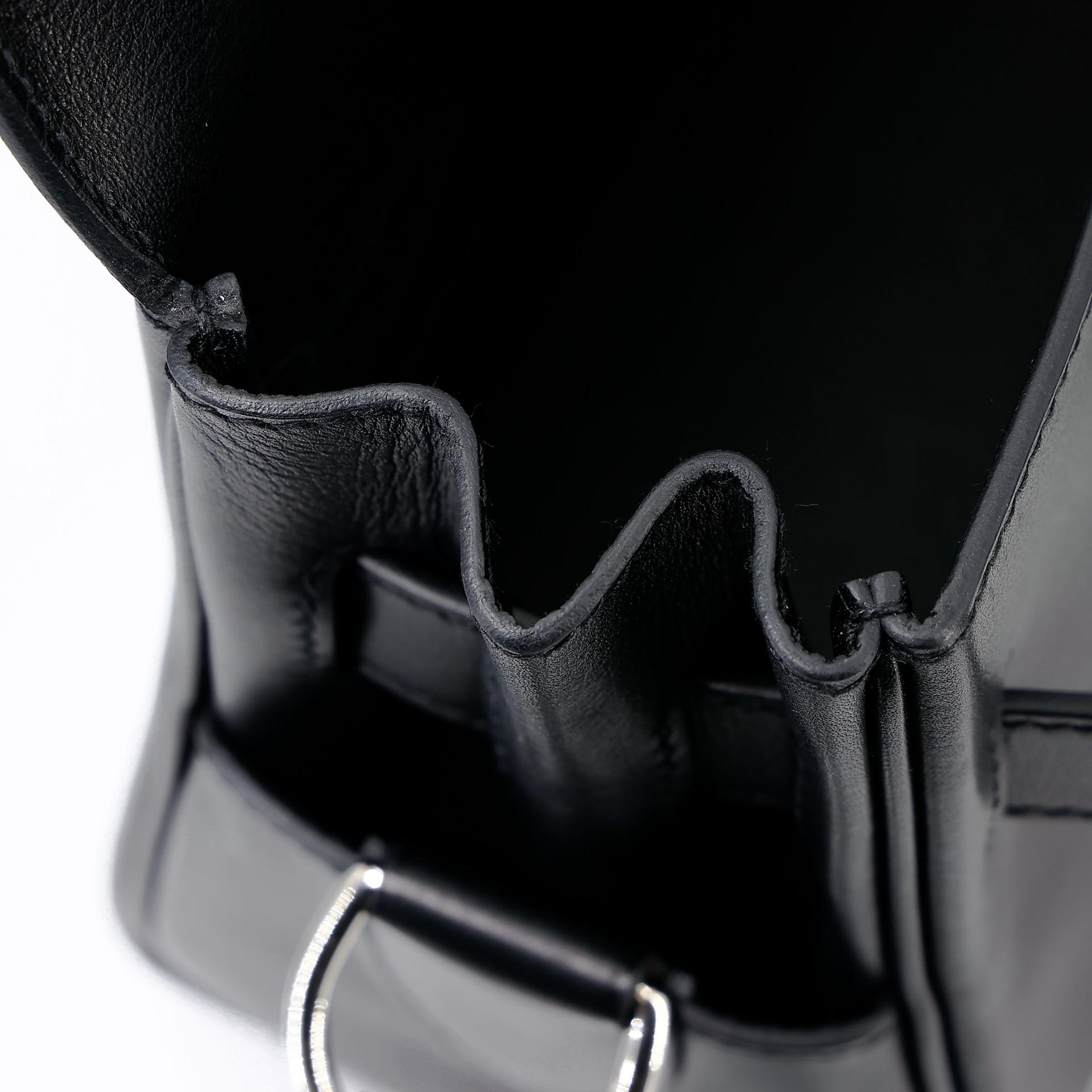 Very Good ( Rank A) HERMÈS Kelly Messenger PM Noir (89) Volupto calfskin Palladium hardware K (2025) - 30