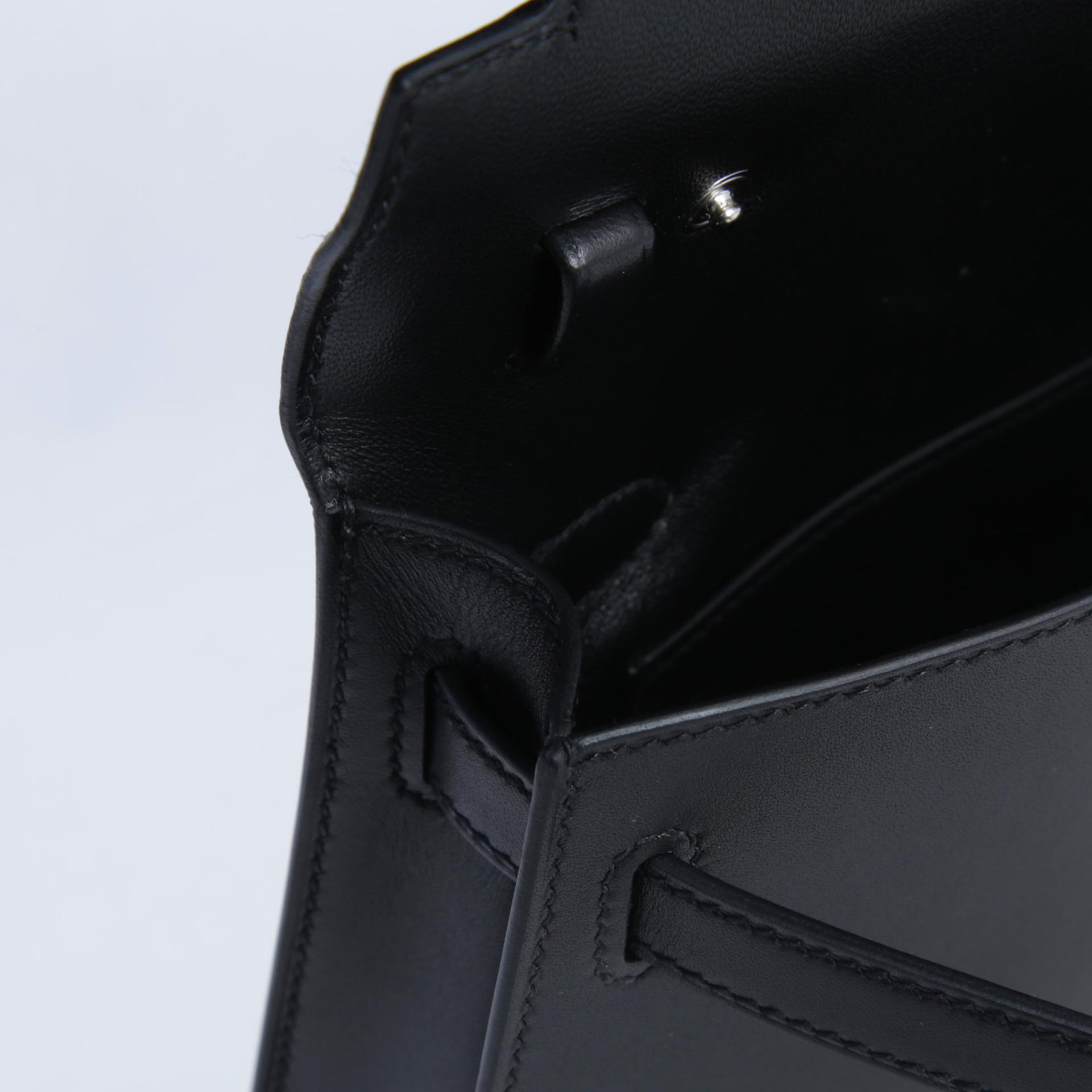 Unused ( Rank NS ) HERMÈS Limited Edition Kelly Elan cheval de bois Noir (89) Tadelakt Palladium hardware K (2025) - 12