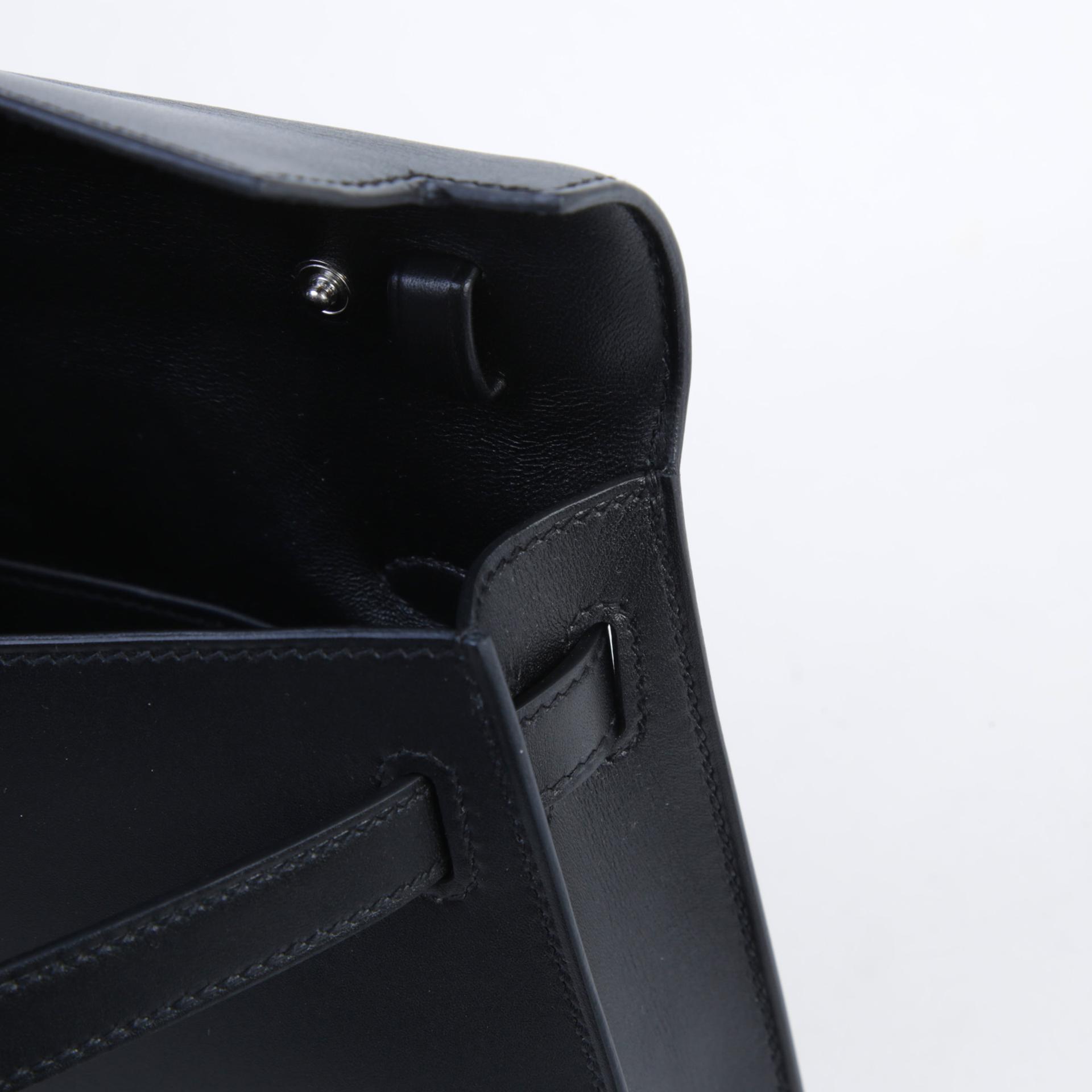 Unused ( Rank NS ) HERMÈS Limited Edition Kelly Elan cheval de bois Noir (89) Tadelakt Palladium hardware K (2025) - 11