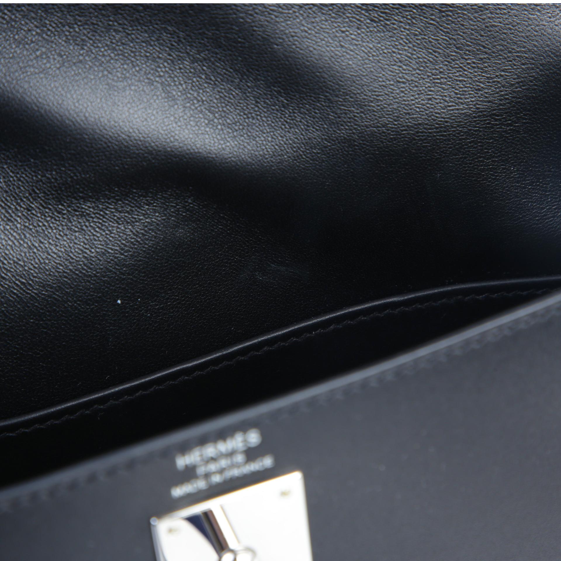 Unused ( Rank NS ) HERMÈS Limited Edition Kelly Elan cheval de bois Noir (89) Tadelakt Palladium hardware K (2025) - 9