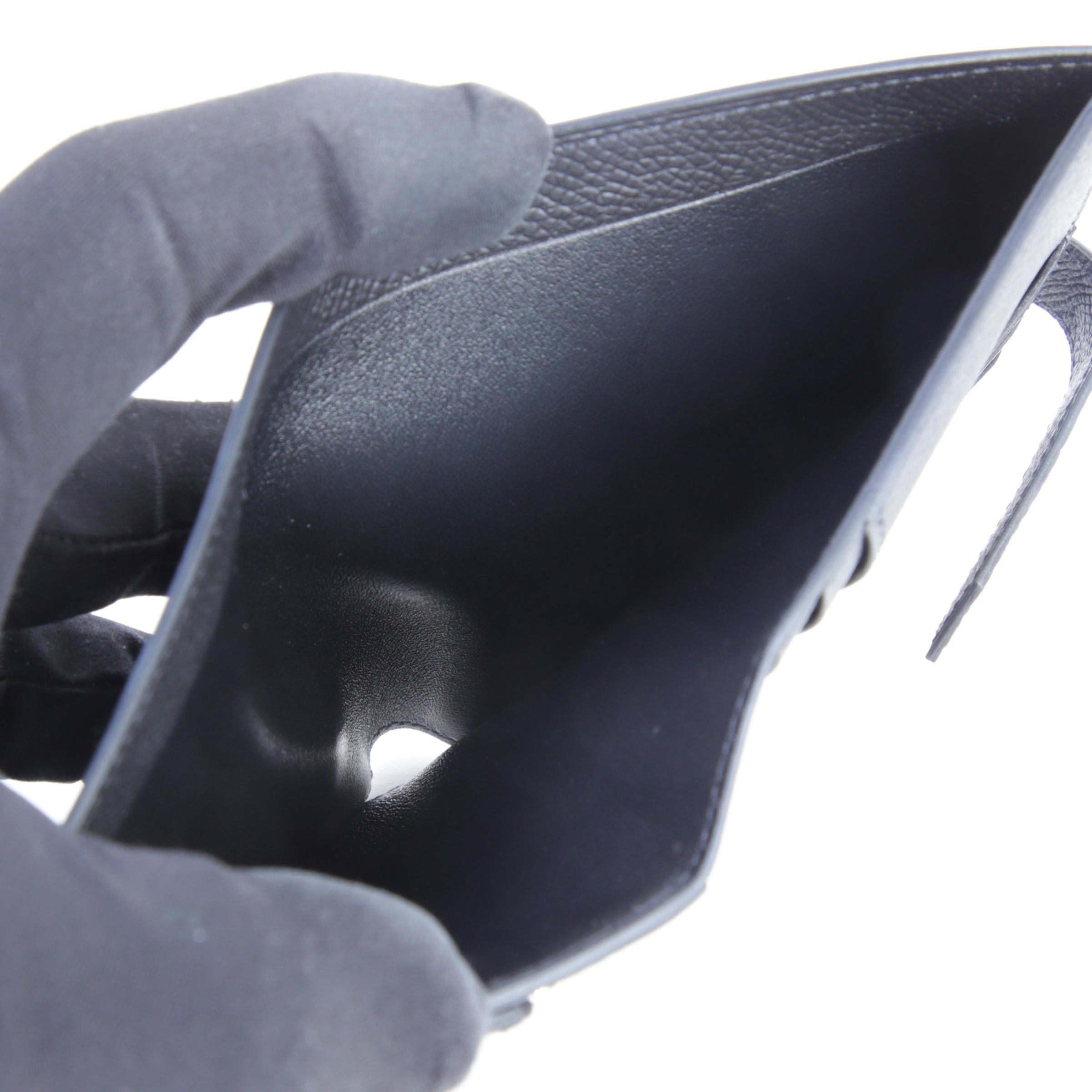 Very Good ( Rank A)  HERMÈS  Bearn Compact wallet Noir (89) Epsom Alligator Black hardware Z (2021) - 9