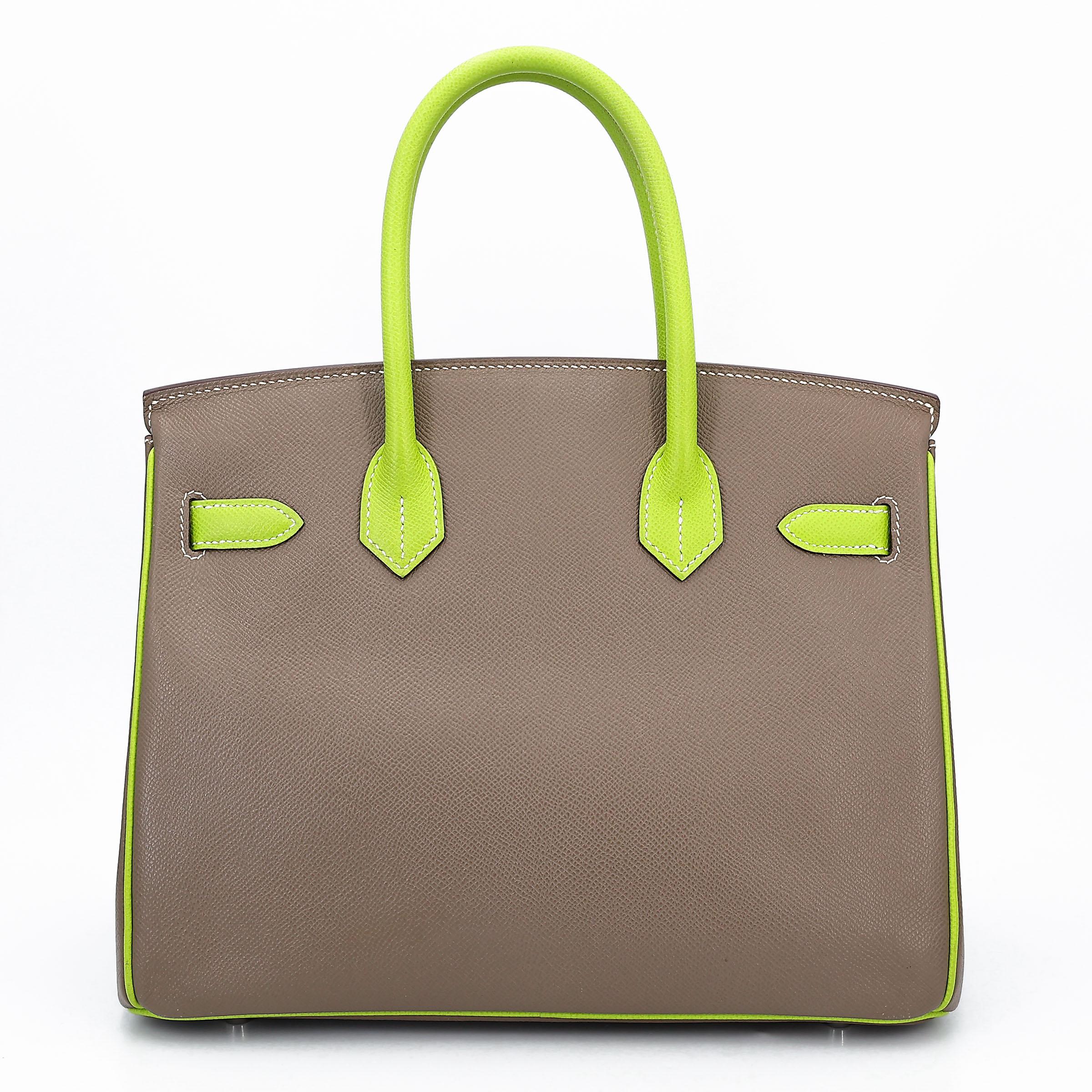Birkin 30 HSS  Etoupe (18) Kiwi (6R)