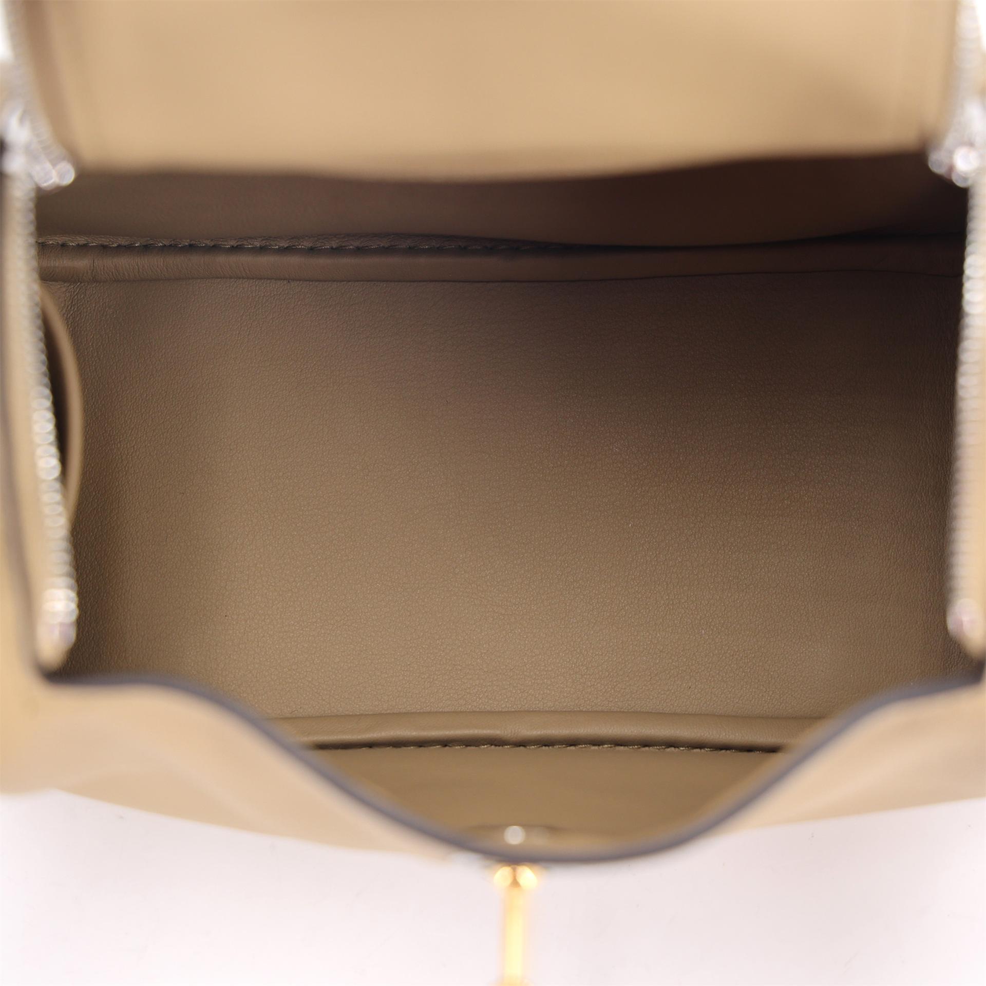 Brand New ( Rank N ) HERMÈS Mini Lindy II Poussiere (1C) Swift Electrum hardware K (2025) - 13