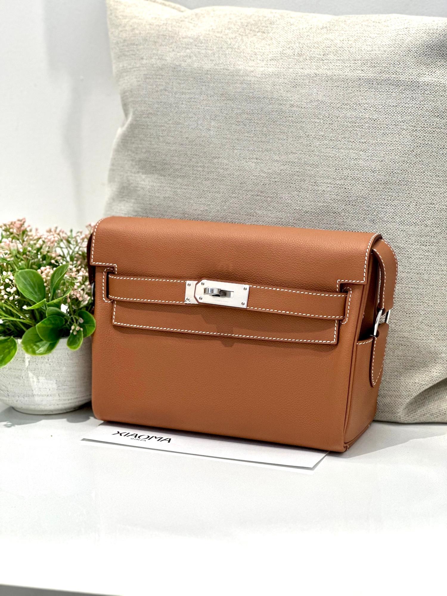 全新 HERMÈS 愛馬仕 Kelly Messenger PM 37 金棕色 Gold Evercolor皮 銀扣 K刻 2025年 - 4