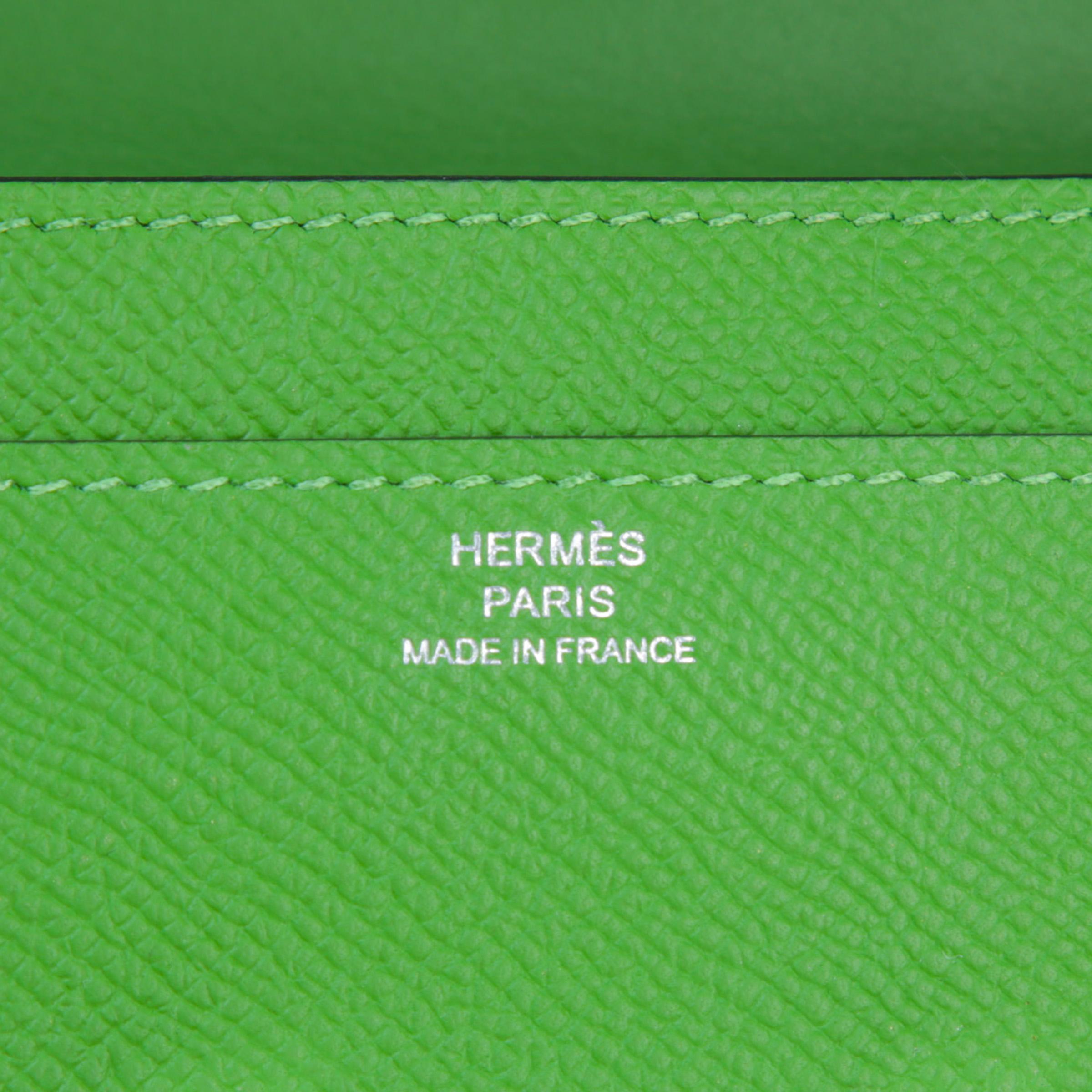 Very Good ( Rank A) HERMÈS Constance To Go Vert Yucca (A8) Celeste (7N) Epsom Enamel hardware W (2024) - 8
