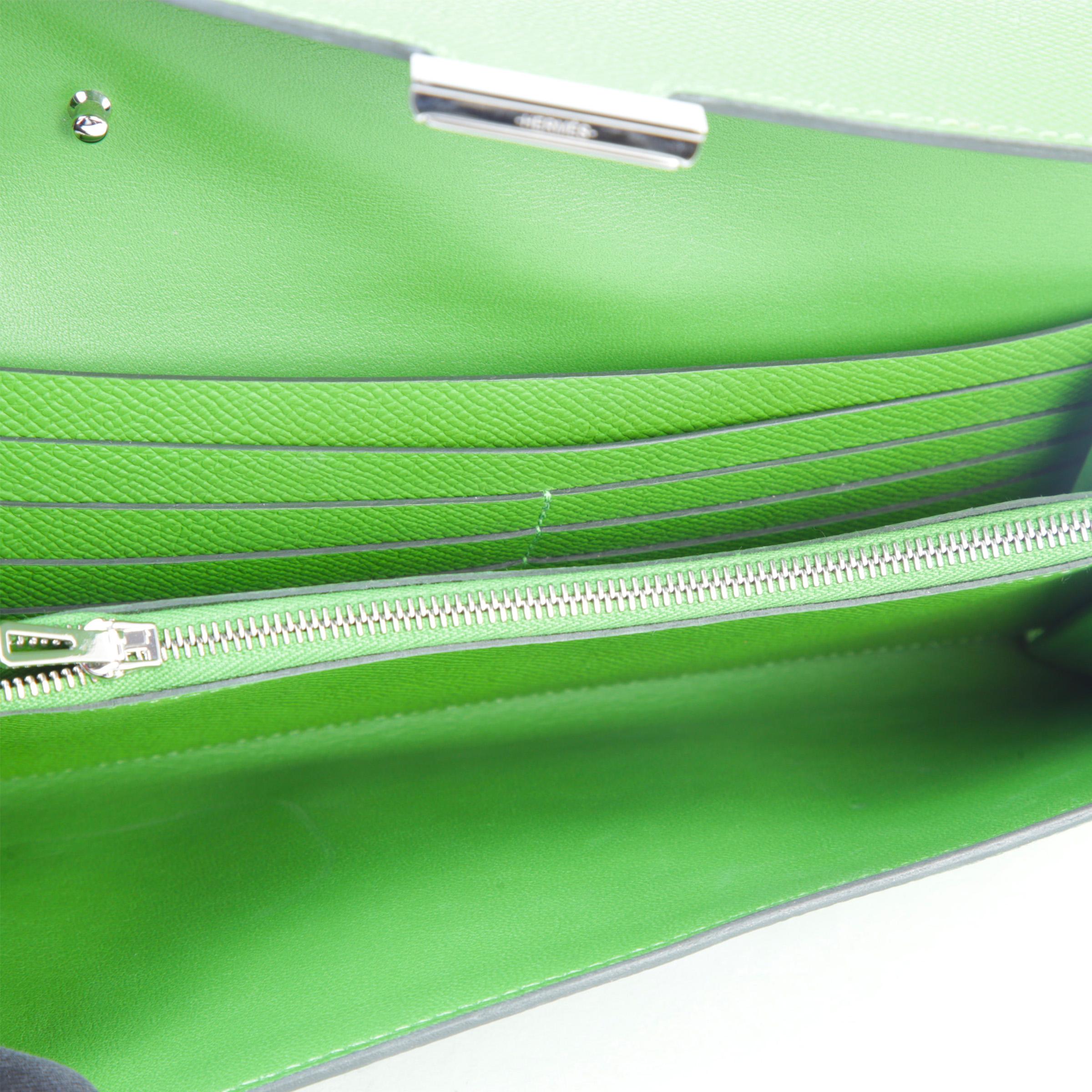 Very Good ( Rank A) HERMÈS Constance To Go Vert Yucca (A8) Celeste (7N) Epsom Enamel hardware W (2024) - 9