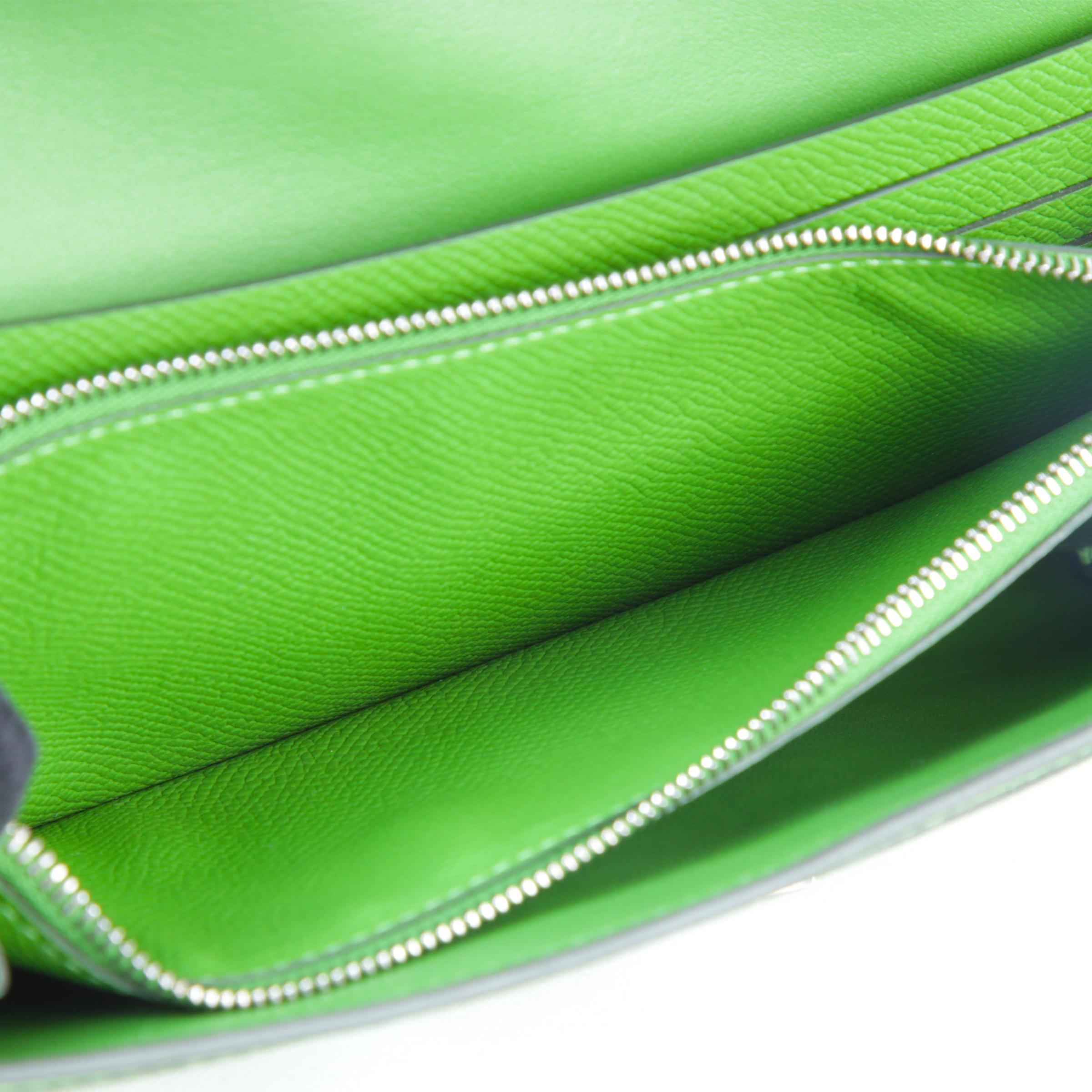 Very Good ( Rank A) HERMÈS Constance To Go Vert Yucca (A8) Celeste (7N) Epsom Enamel hardware W (2024) - 10