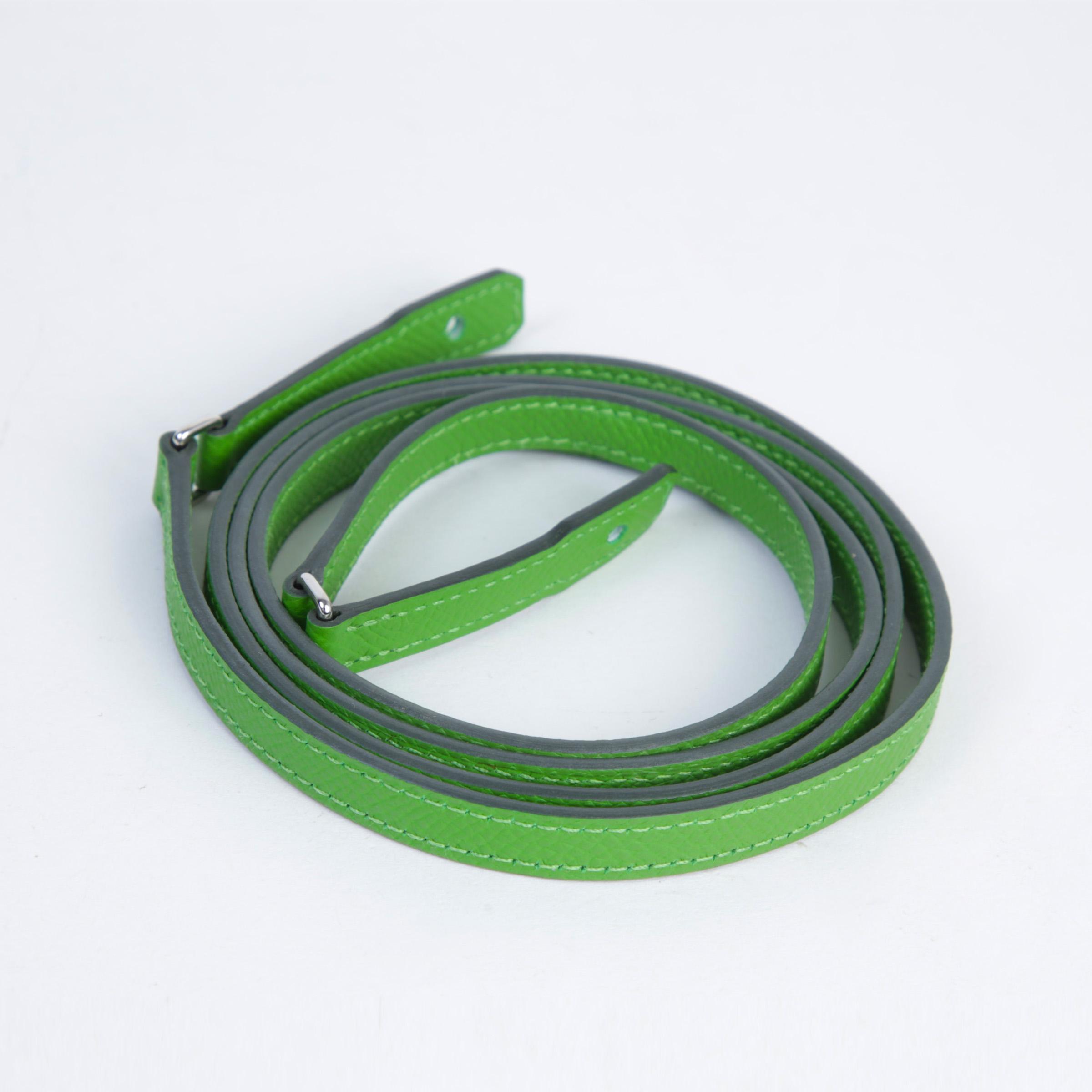 Very Good ( Rank A) HERMÈS Constance To Go Vert Yucca (A8) Celeste (7N) Epsom Enamel hardware W (2024) - 12