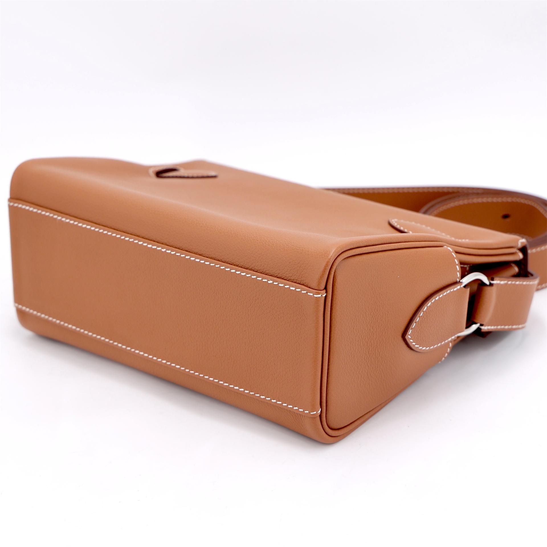 全新 HERMÈS 愛馬仕 Kelly Messenger PM 37 金棕色 Gold Evercolor皮 銀扣 K刻 2025年 - 10