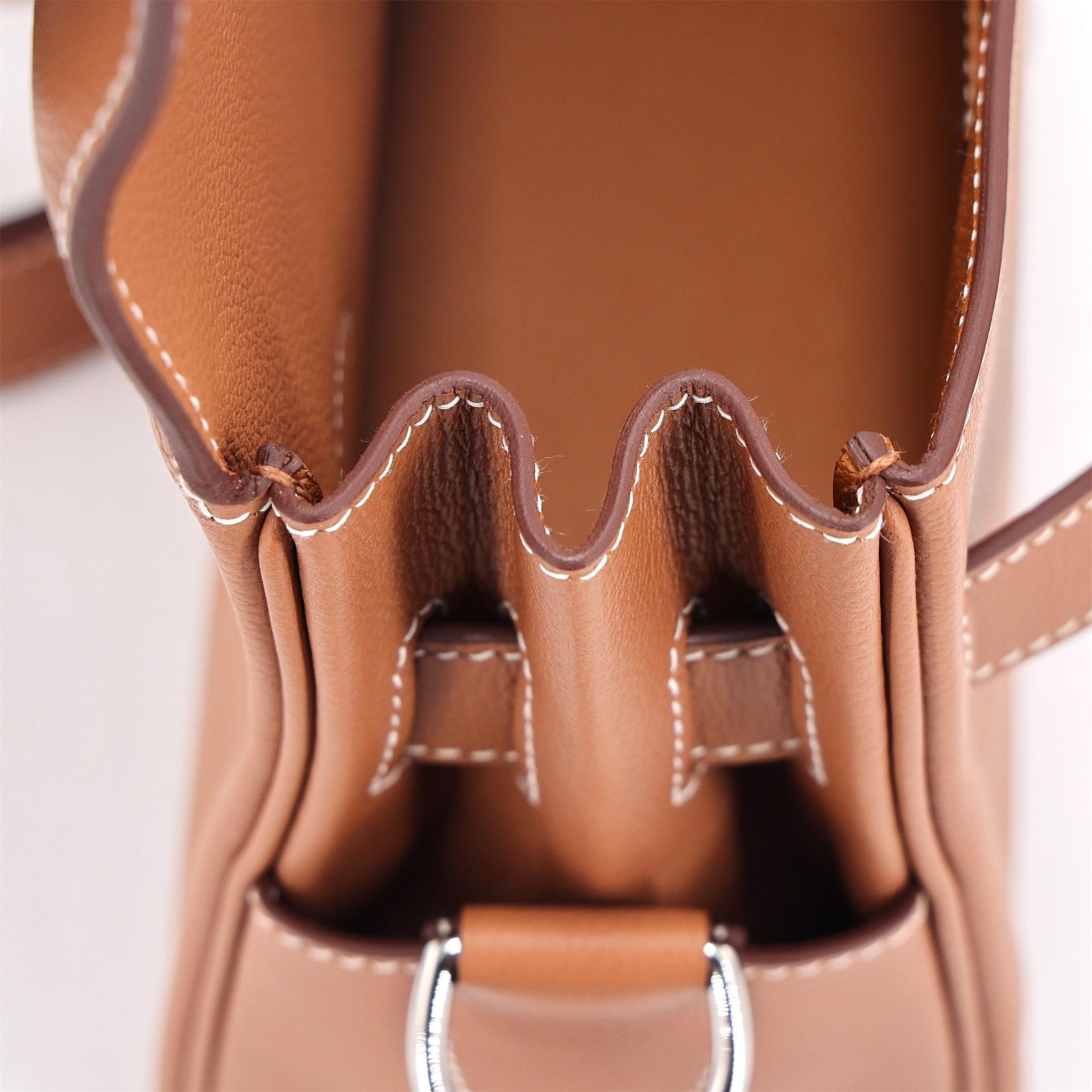 全新 HERMÈS 愛馬仕 Kelly Messenger PM 37 金棕色 Gold Evercolor皮 銀扣 K刻 2025年 - 14