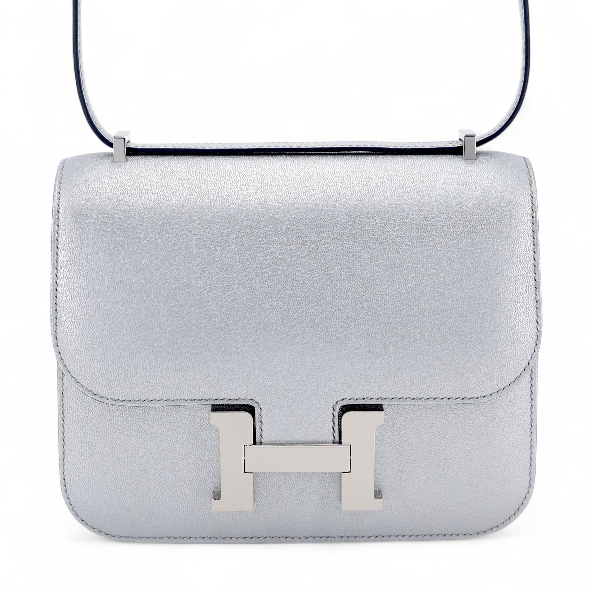 Brand New ( Rank N ) HERMÈS Constance Mini Argent (05) Chamkila Palladium hardware K (2025) - 1