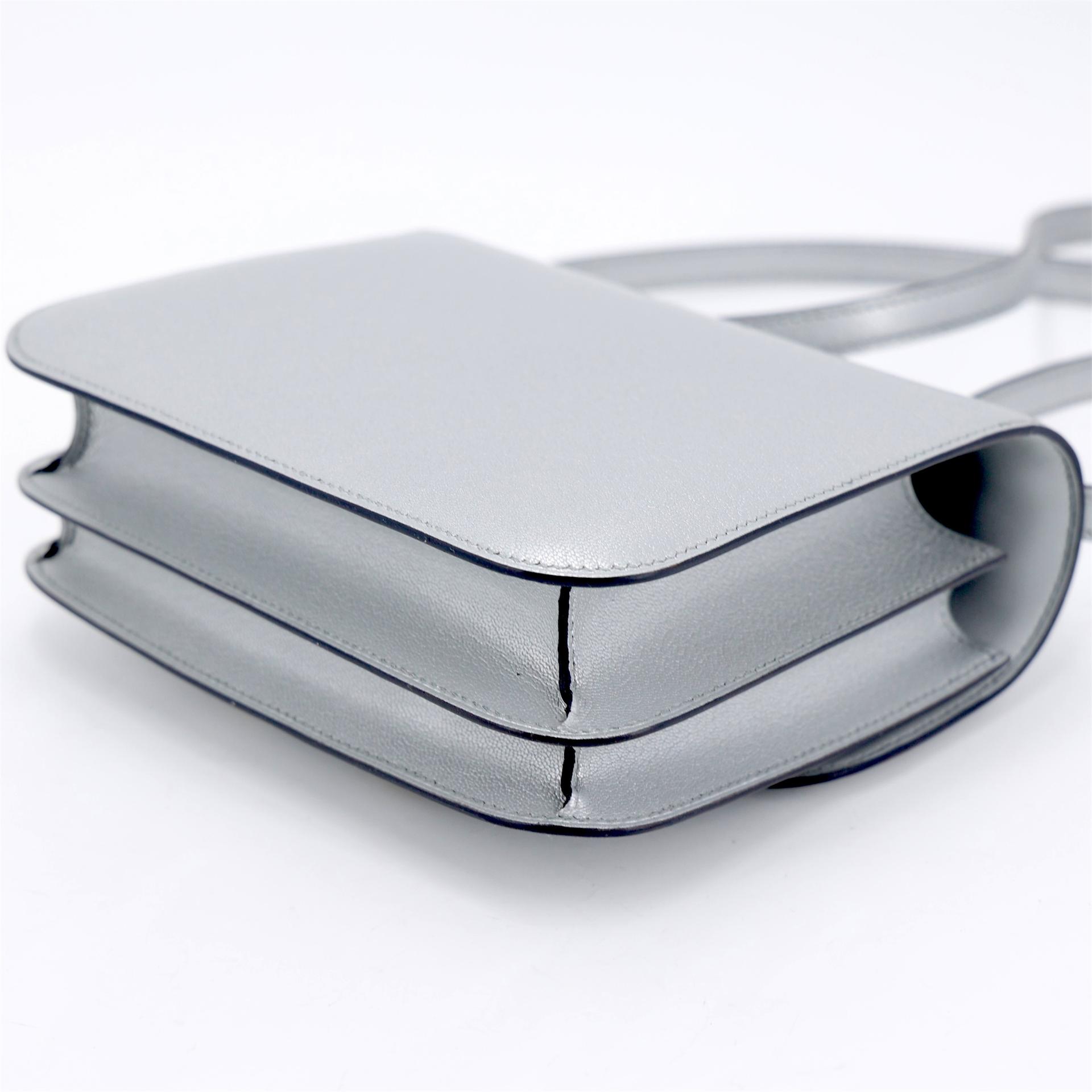 Brand New ( Rank N ) HERMÈS Constance Mini Argent (05) Chamkila Palladium hardware K (2025) - 9