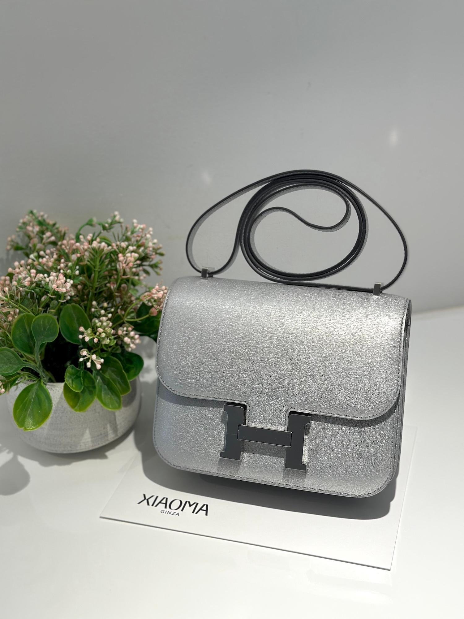 Brand New ( Rank N ) HERMÈS Constance Mini Argent (05) Chamkila Palladium hardware K (2025) - 4