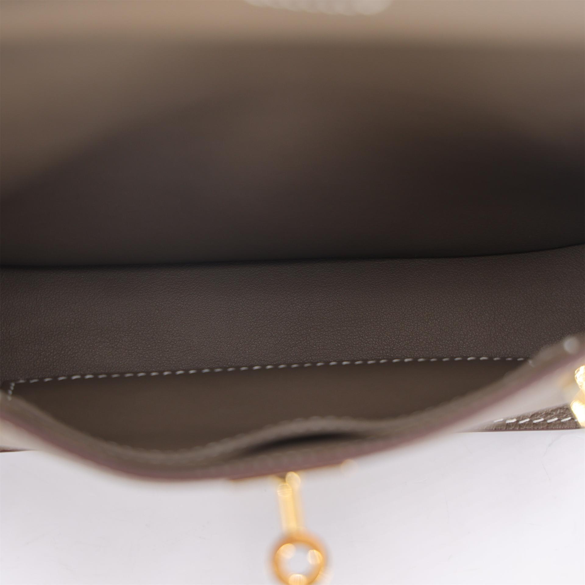 Excellent ( Rank SA ) HERMÈS Jypsiere Mini Etoupe (18) Evercolor Gold hardware U (2022) - 14