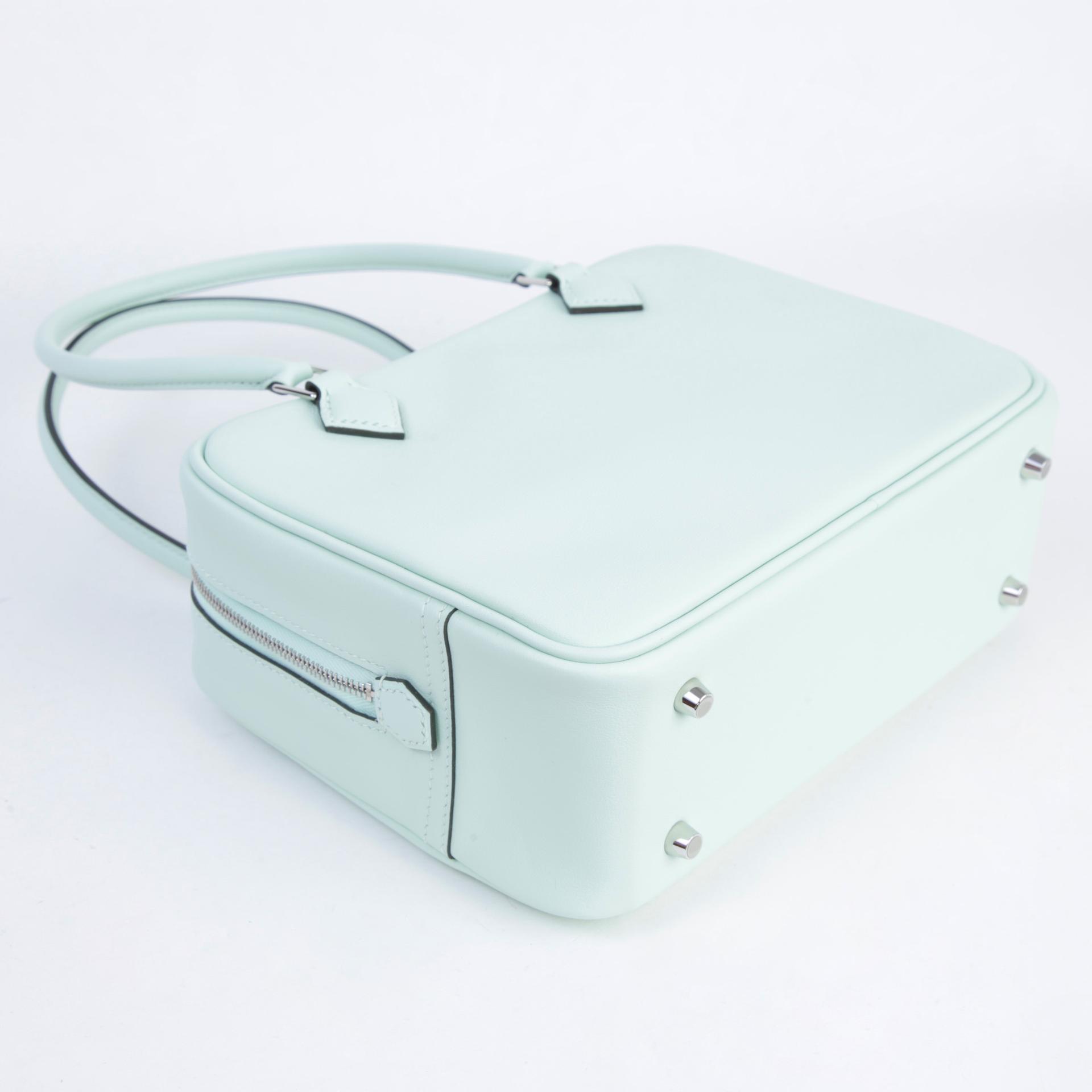 Brand New ( Rank N ) HERMÈS Plume Mini Vert Peppermint (N3) Swift Palladium hardware K (2025) - 4