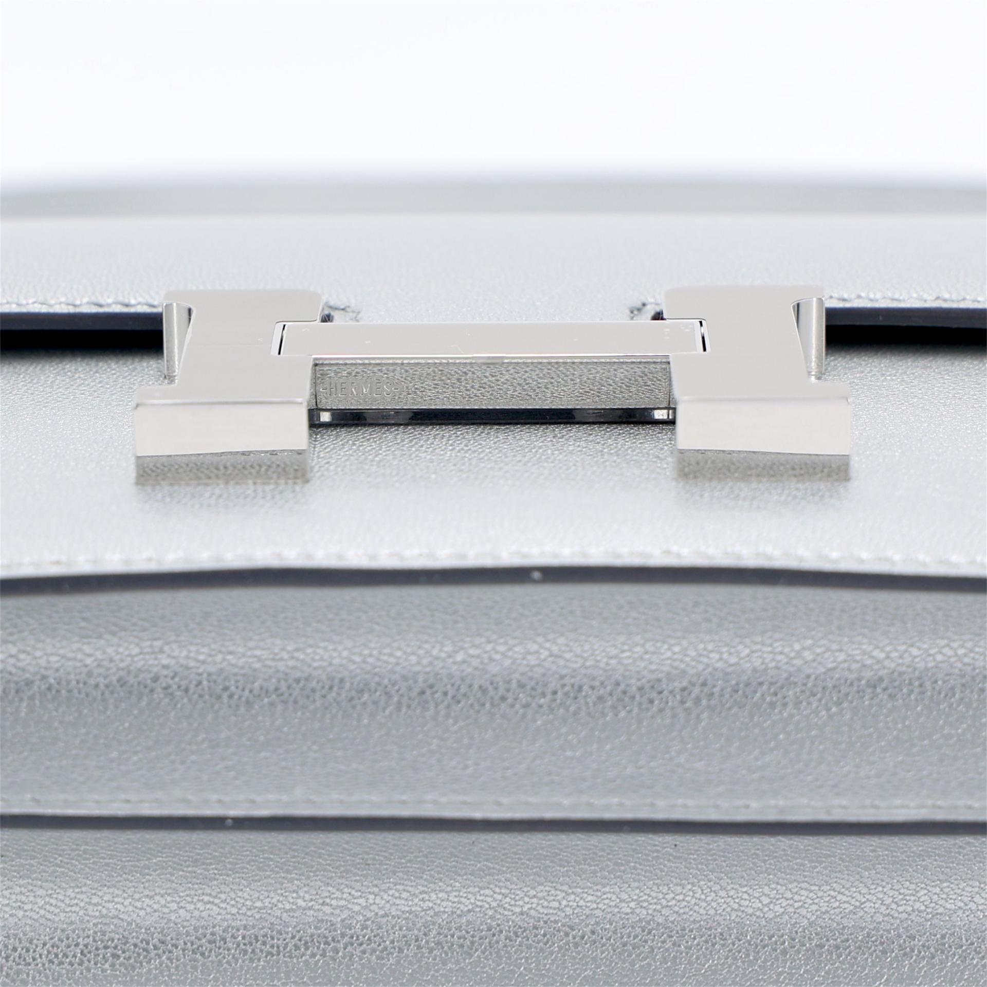 Brand New ( Rank N ) HERMÈS Constance Mini Argent (05) Chamkila Palladium hardware K (2025) - 11