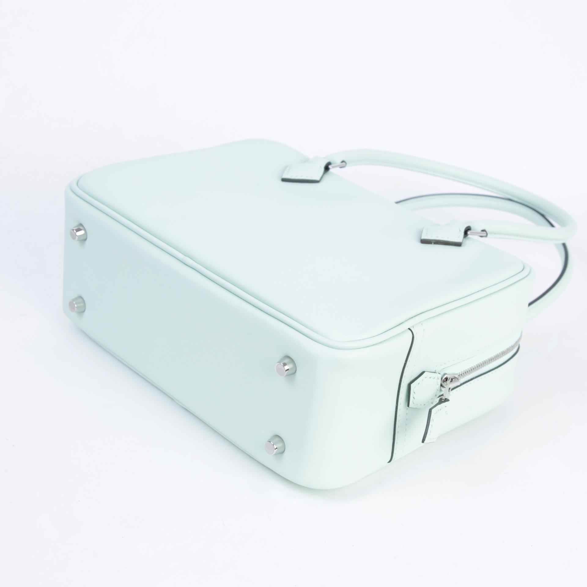 Brand New ( Rank N ) HERMÈS Plume Mini Vert Peppermint (N3) Swift Palladium hardware K (2025) - 5