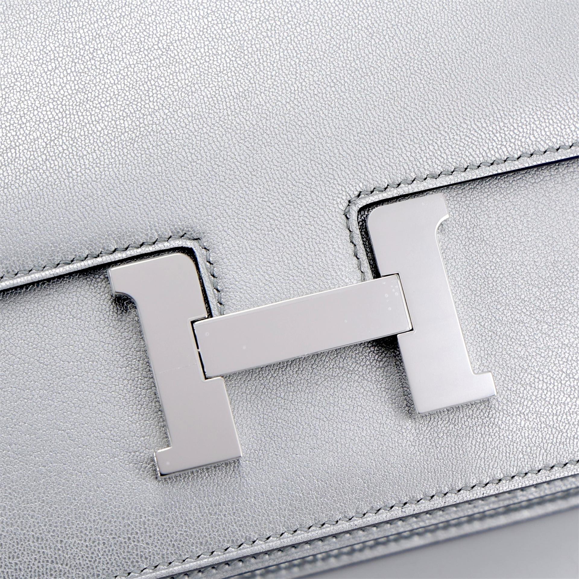 Brand New ( Rank N ) HERMÈS Constance Mini Argent (05) Chamkila Palladium hardware K (2025) - 10