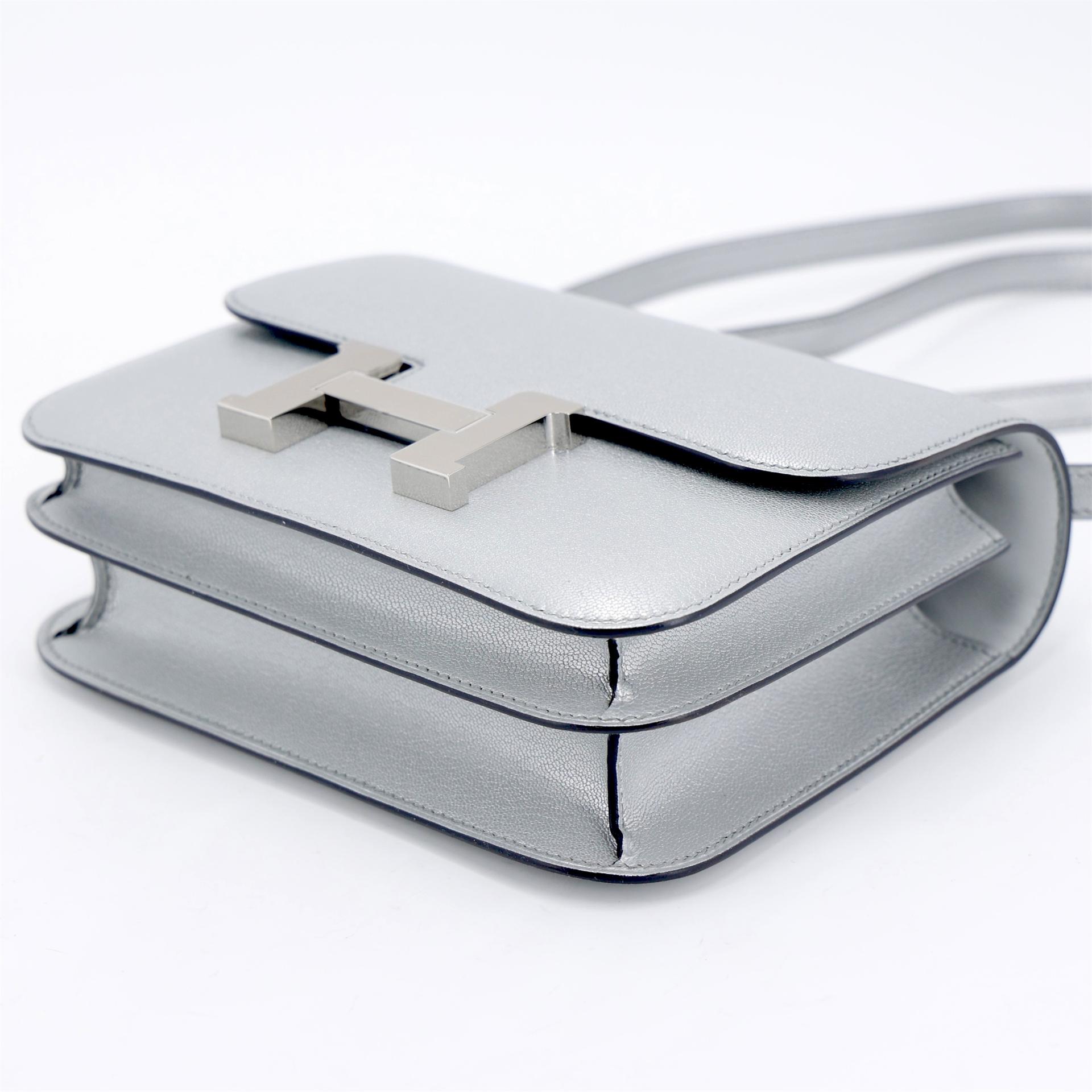 Brand New ( Rank N ) HERMÈS Constance Mini Argent (05) Chamkila Palladium hardware K (2025) - 7