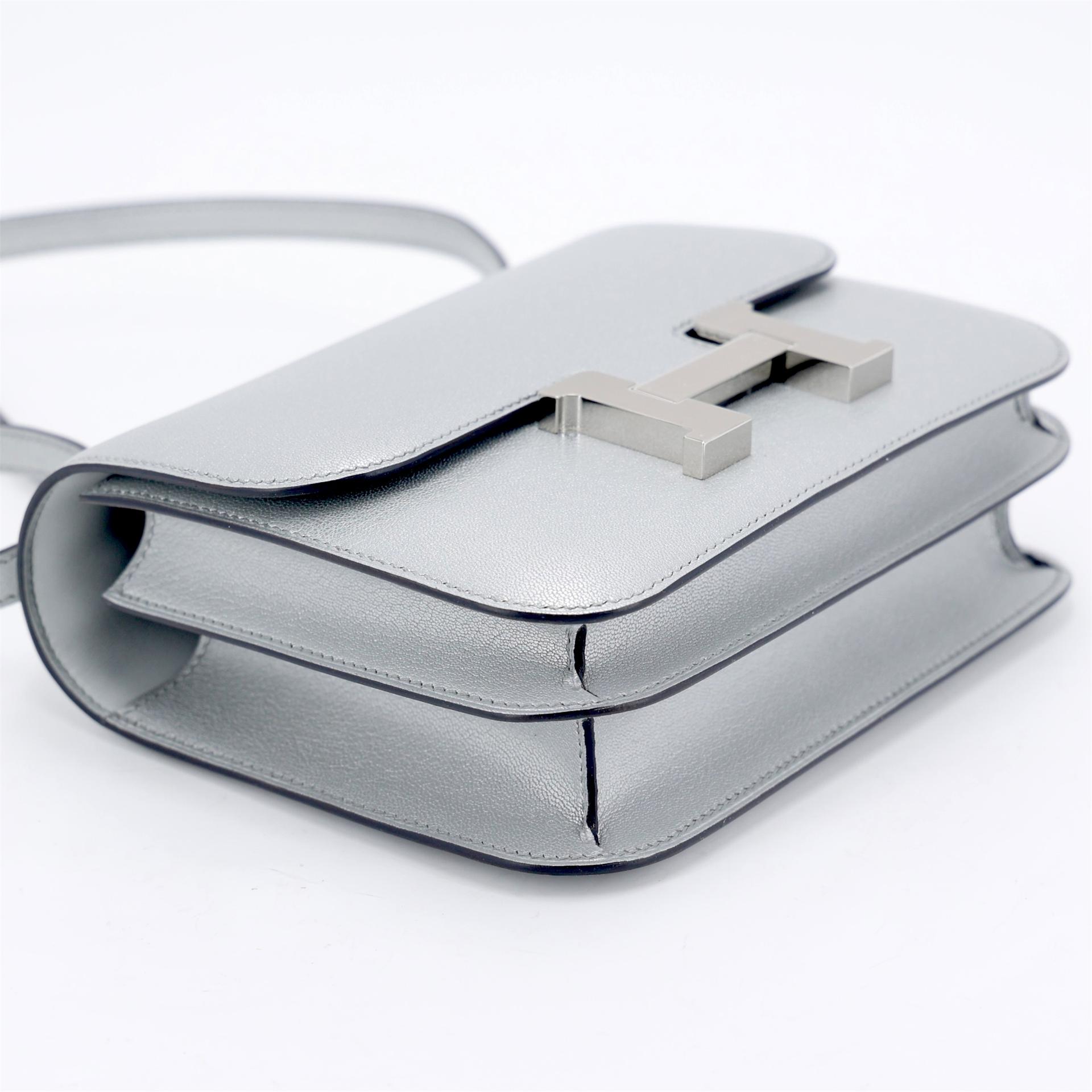 Brand New ( Rank N ) HERMÈS Constance Mini Argent (05) Chamkila Palladium hardware K (2025) - 6